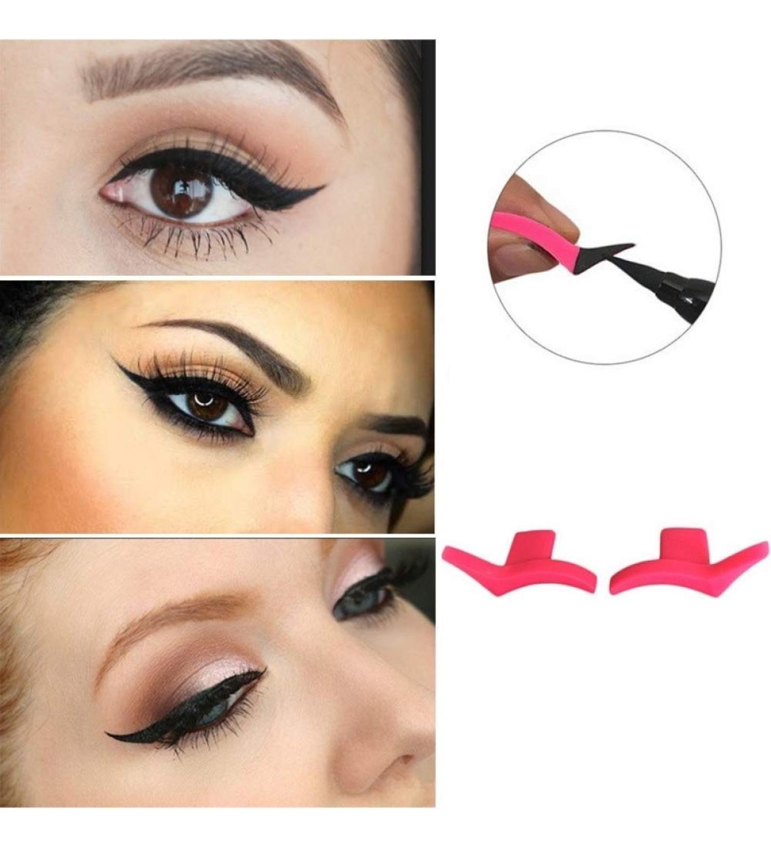 JUSTFOX 2er Set Eyeliner Wing Stamp - Perfect Cat Eye & Smokey Eyeshadow Aid for Effortless Makeup - Buy Online on GoSupps.com