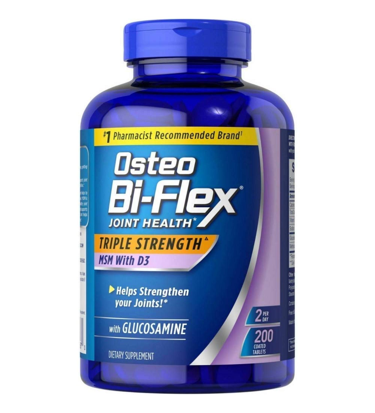 Osteo Bi Osteo Bi Flex Supplement Glucosmine 1500 Mg Vitamin D 1000IU (200Count), 200Count 200 Count (Pack of 1)