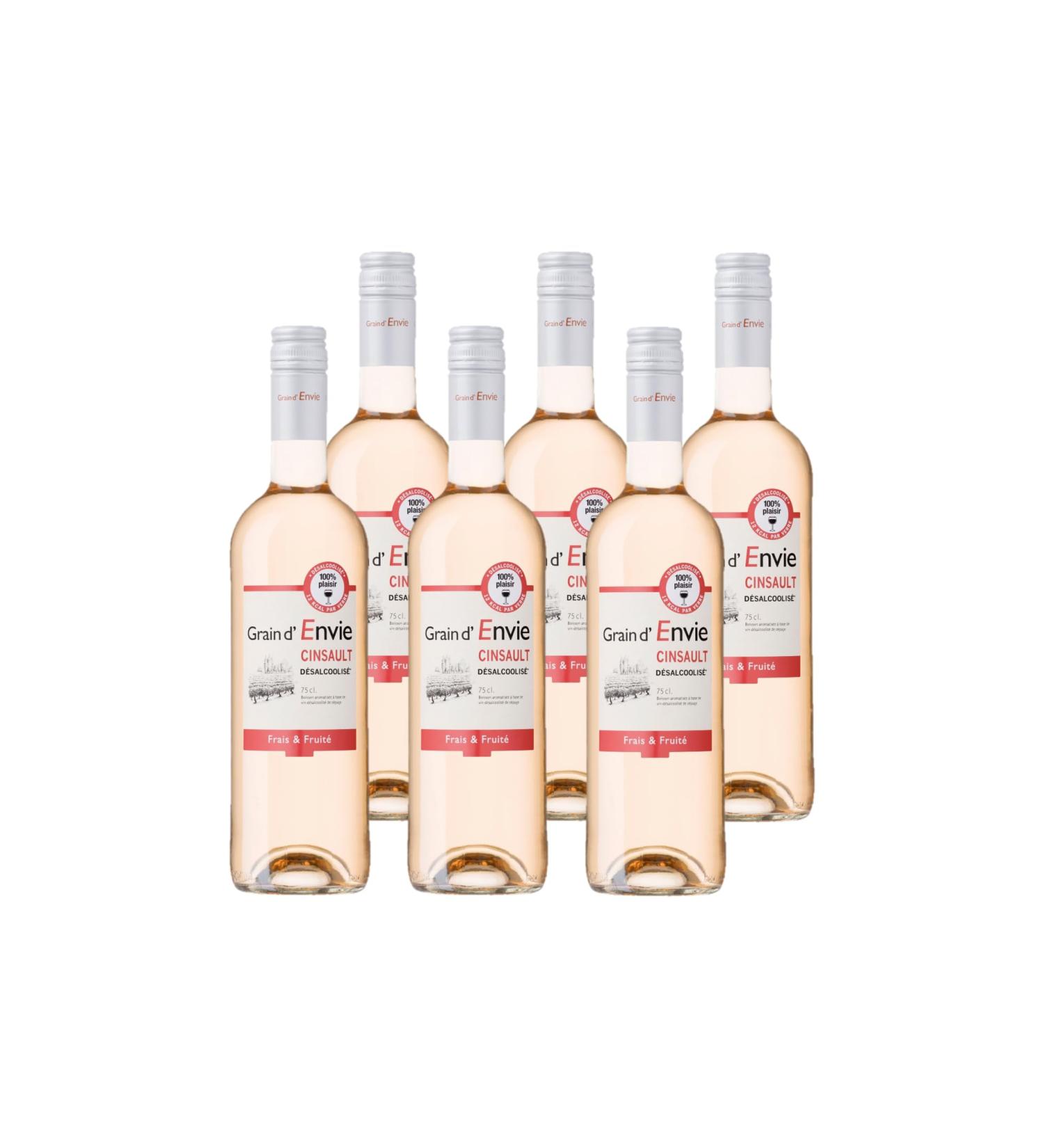 Grain D'Envie - Syrah Ros - Alcohol Free Less Than 0.5% Vol - Set of 6 bottles x 75 cl - Buy Online on GoSupps.com