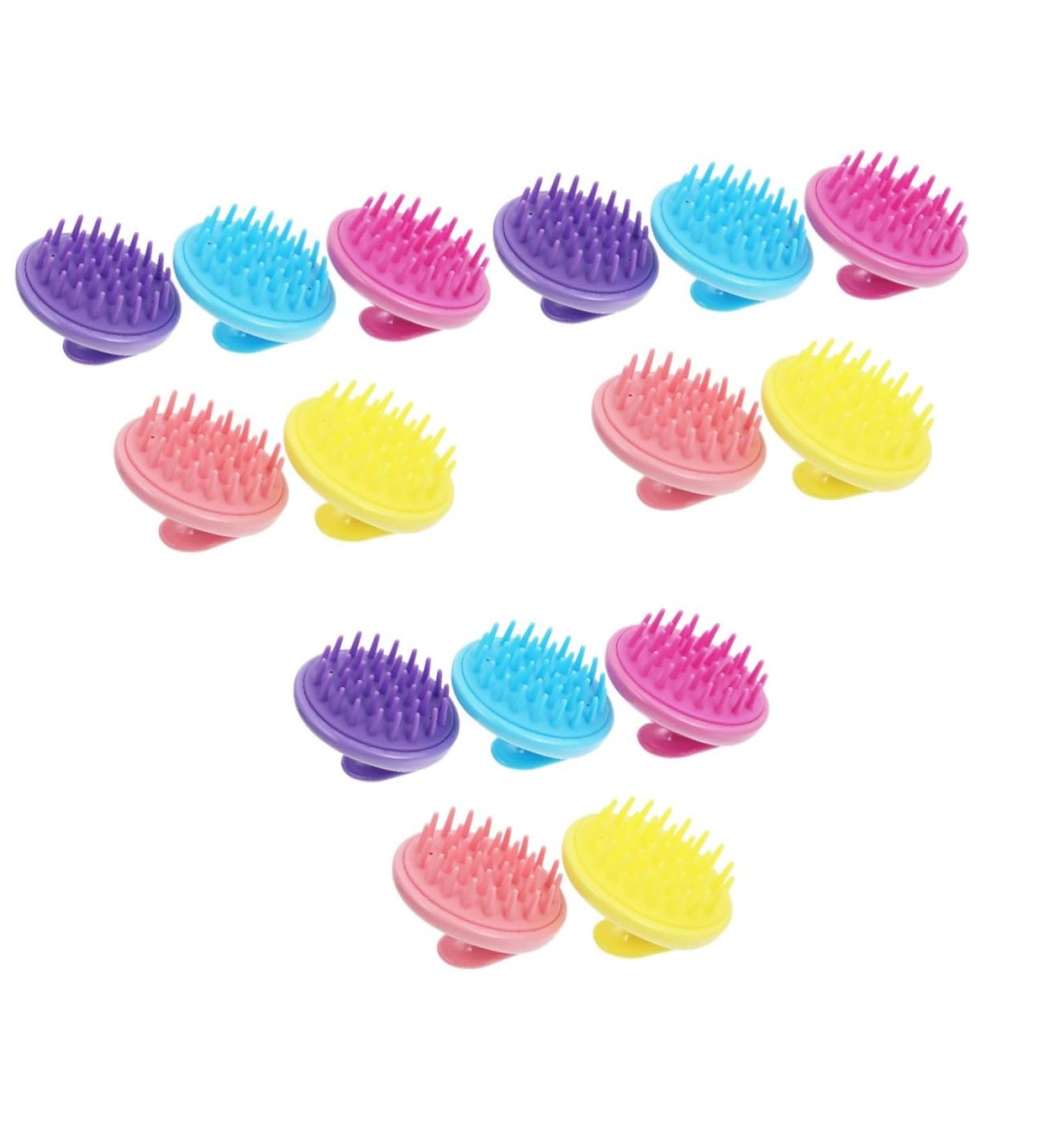 Magiclulu Silicone Shampoo Brush Set - 15 pcs Scalp & Body Massage Brush for Hair Washing & Dog Massage - Shower & Hand Washing Essential - Buy Online on GoSupps.com