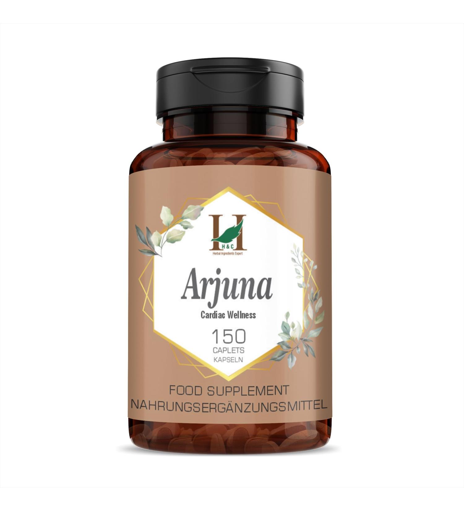 H&C Arjuna Tablets 750mg - 150 Count | Terminalia Arjuna for Healthy Heart - Pack of 1 - Buy Online on GoSupps.com
