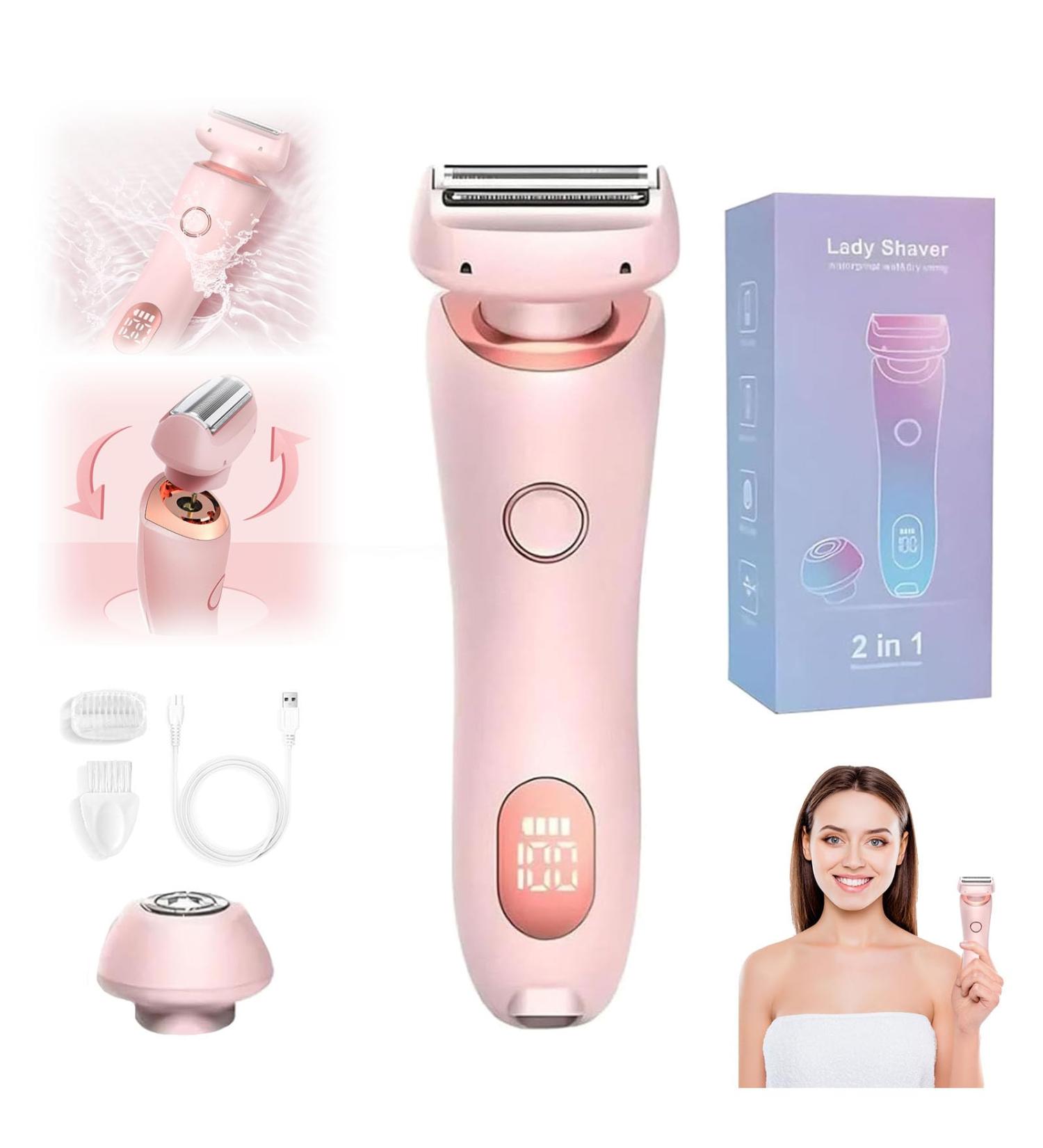 Elorixa Shaver Livora Electric Razor Beautibloom Razor Livora Razor Elorixa Razor Livora Shaver 2-In-1 Electric Shaver Razors For Women Armpit Leg Ipx7 Waterproof Wet & Dry (Pink) - Buy Online on GoSupps.com