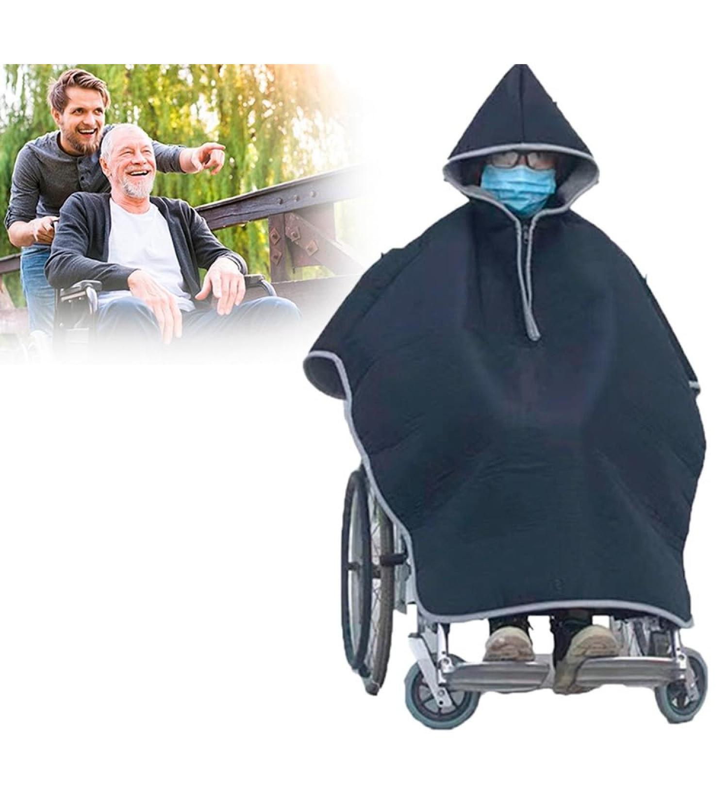 Wheelchair Cover Wheelchair Rain Cover Adult Waterproof Warm Wheelchair Poncho Cover with Hood for Patients Elders Cold Weather A - Buy Online on GoSupps.com