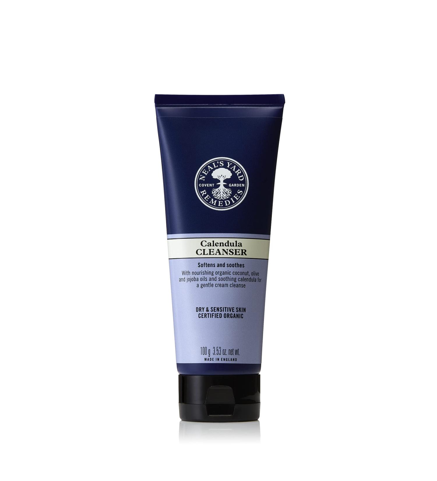 Neal's Yard Remedies | Calendula Cleanser | Vegan | Gifts for Women | Gentle Cream Cleanser with Coconut Olive & Jojoba Oil for Dry & Sensitive Skin | 100g - Buy Online on GoSupps.com