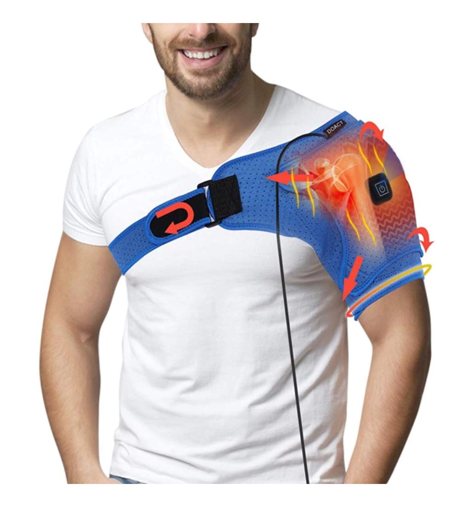 Shoulder Pad Wrap Brace for Men & Women - Adjustable Support for Left/Right Shoulder - Buy Online on GoSupps.com