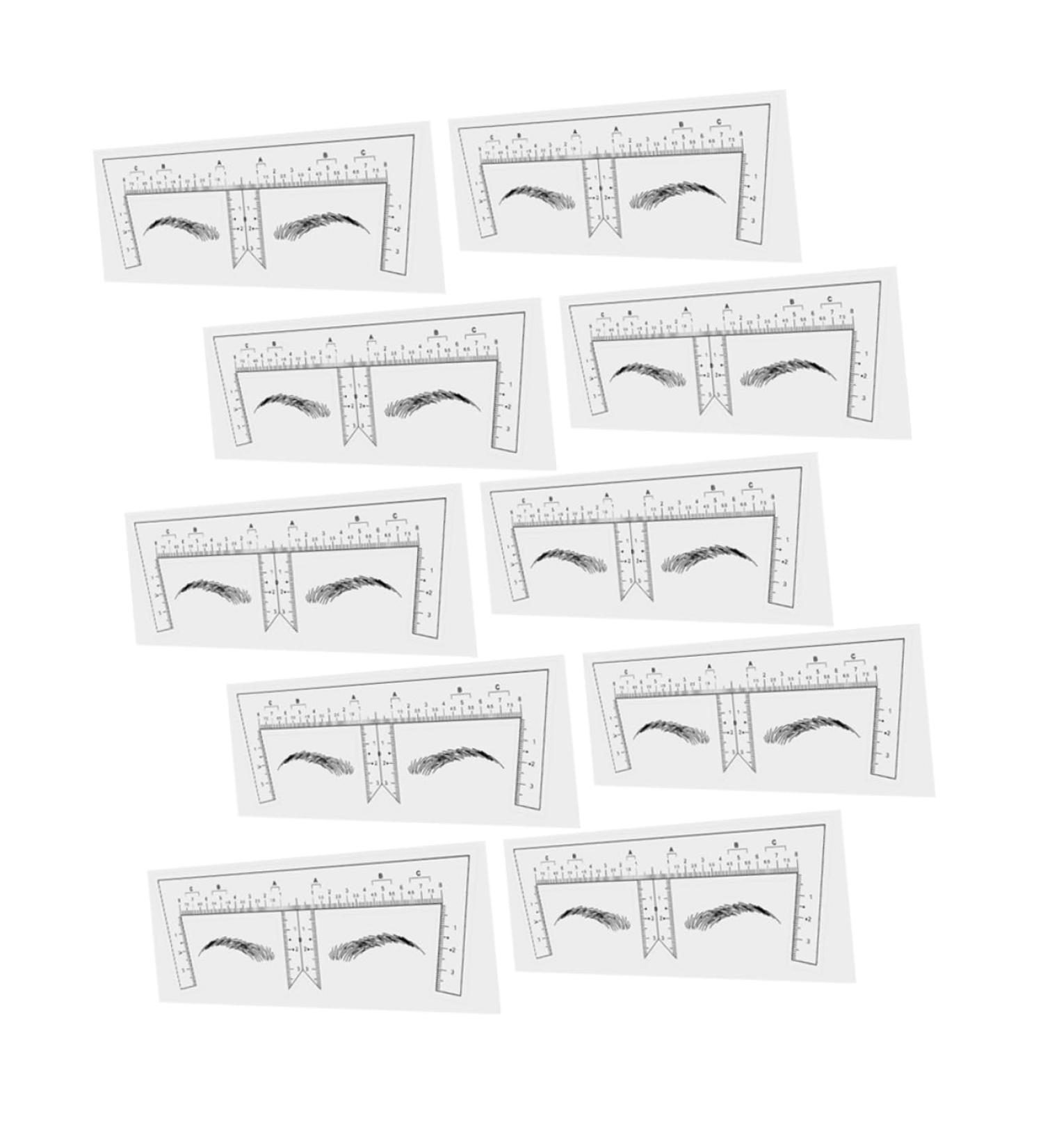 FOMIYES 100pcs Eyebrow Design Ruler Eyebrow Ruler Brow Template Drawing Tool Disposable Positioning Ruler - Buy Online on GoSupps.com