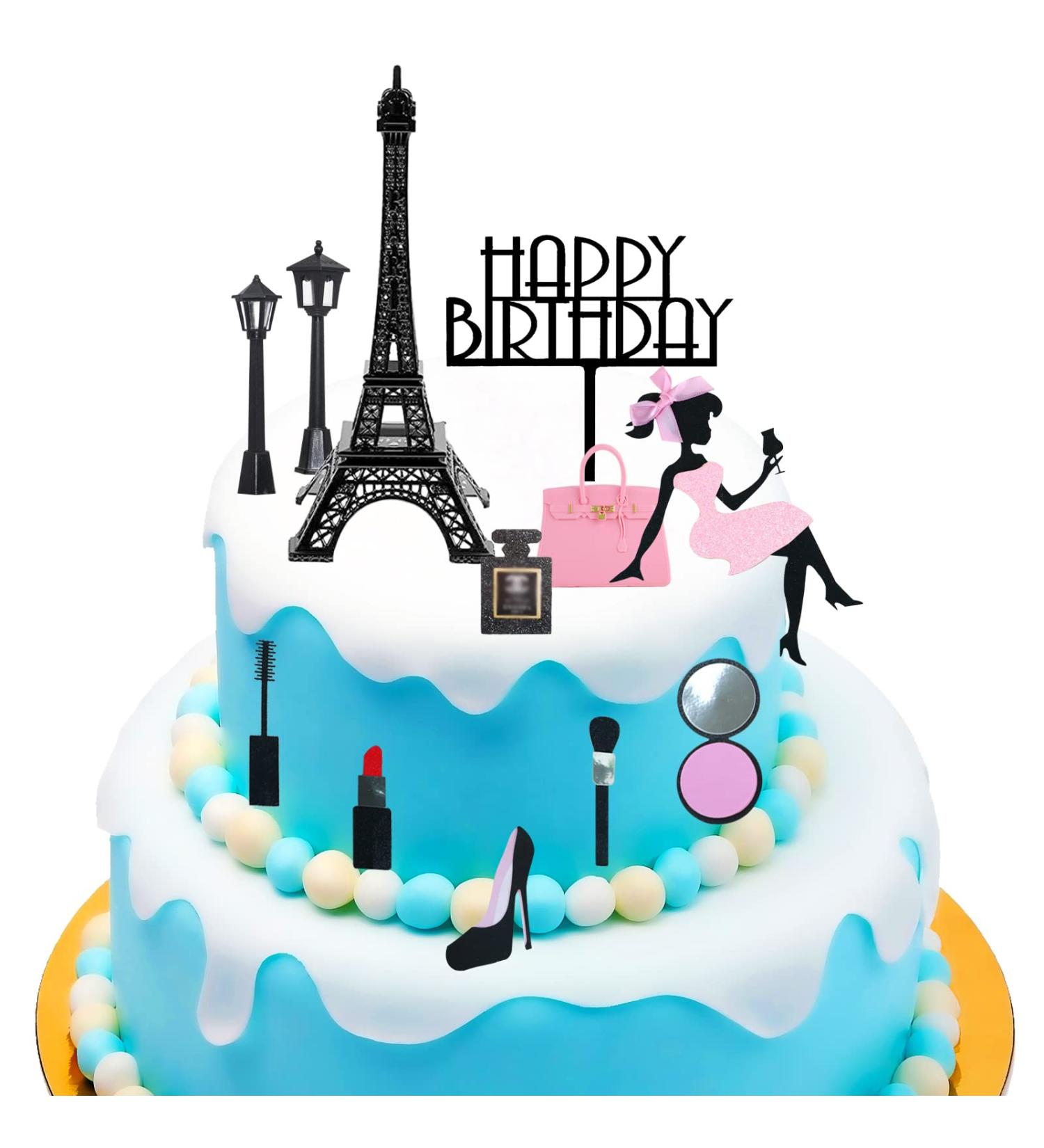 Plorbach 12pcs eiffel tower cake topper Paris Cake Topper - Buy Online on GoSupps.com