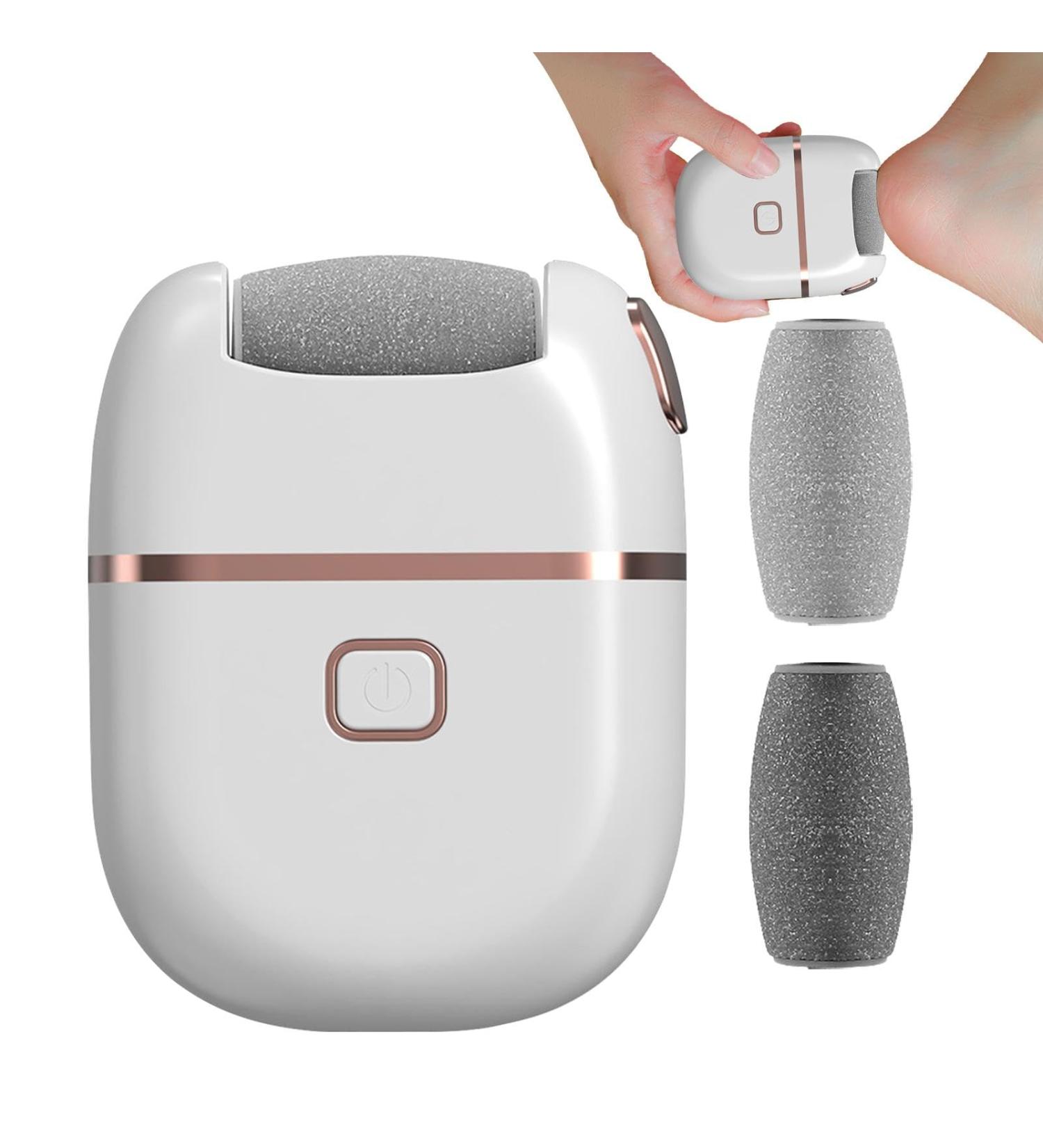 Electric Callus Remover | Portable Electronic Foot File Pedicure | Portable Electronic Pedicure Foot Care for Dead Skin and Pedicure at Home White - Buy Online on GoSupps.com