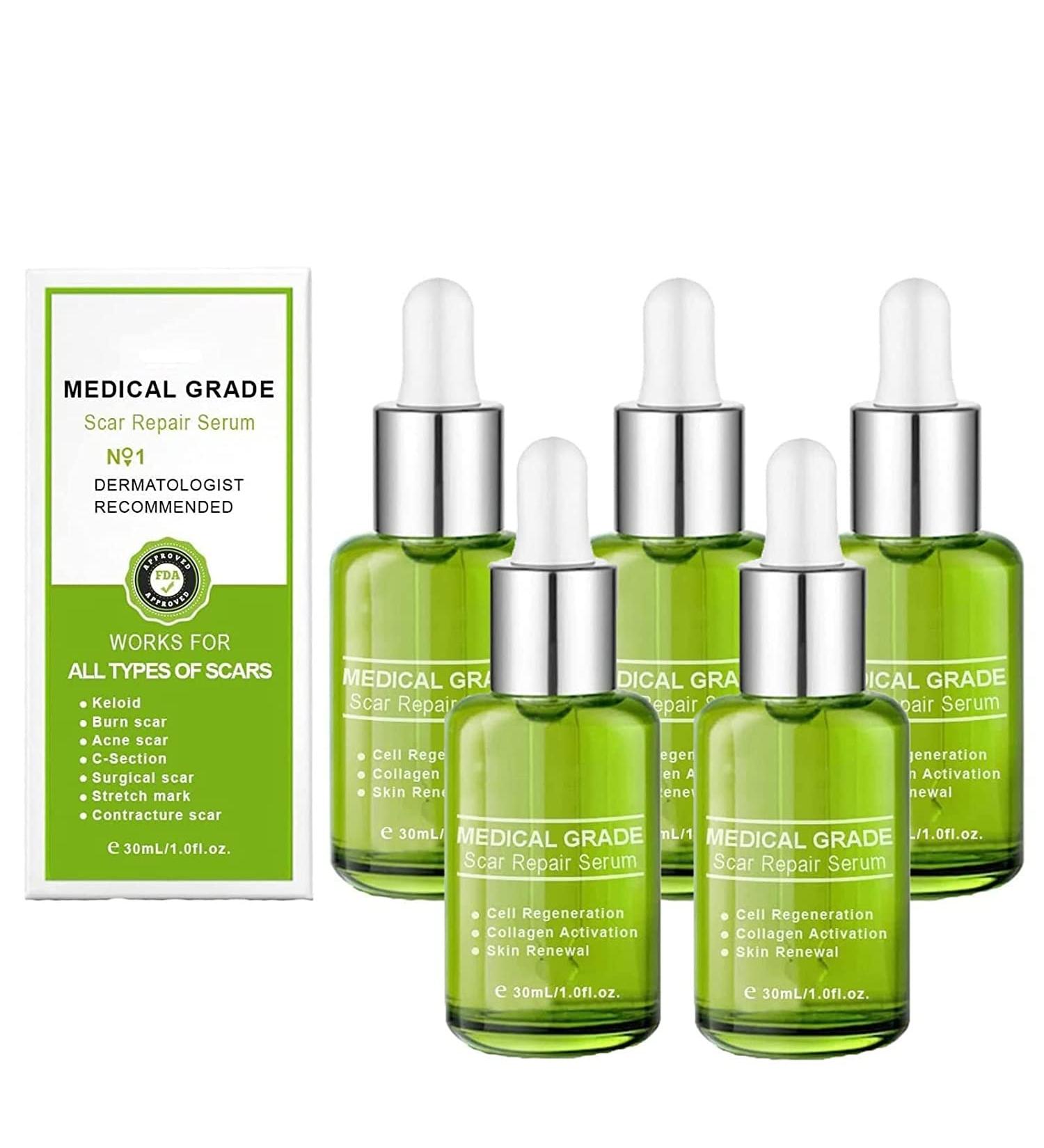 HEPVET Goopgen Advanced Scar Repair Serum - Medical Grade Nature Scar Treatment for All Types of Scars (Color 5pcs) - Buy Online on GoSupps.com