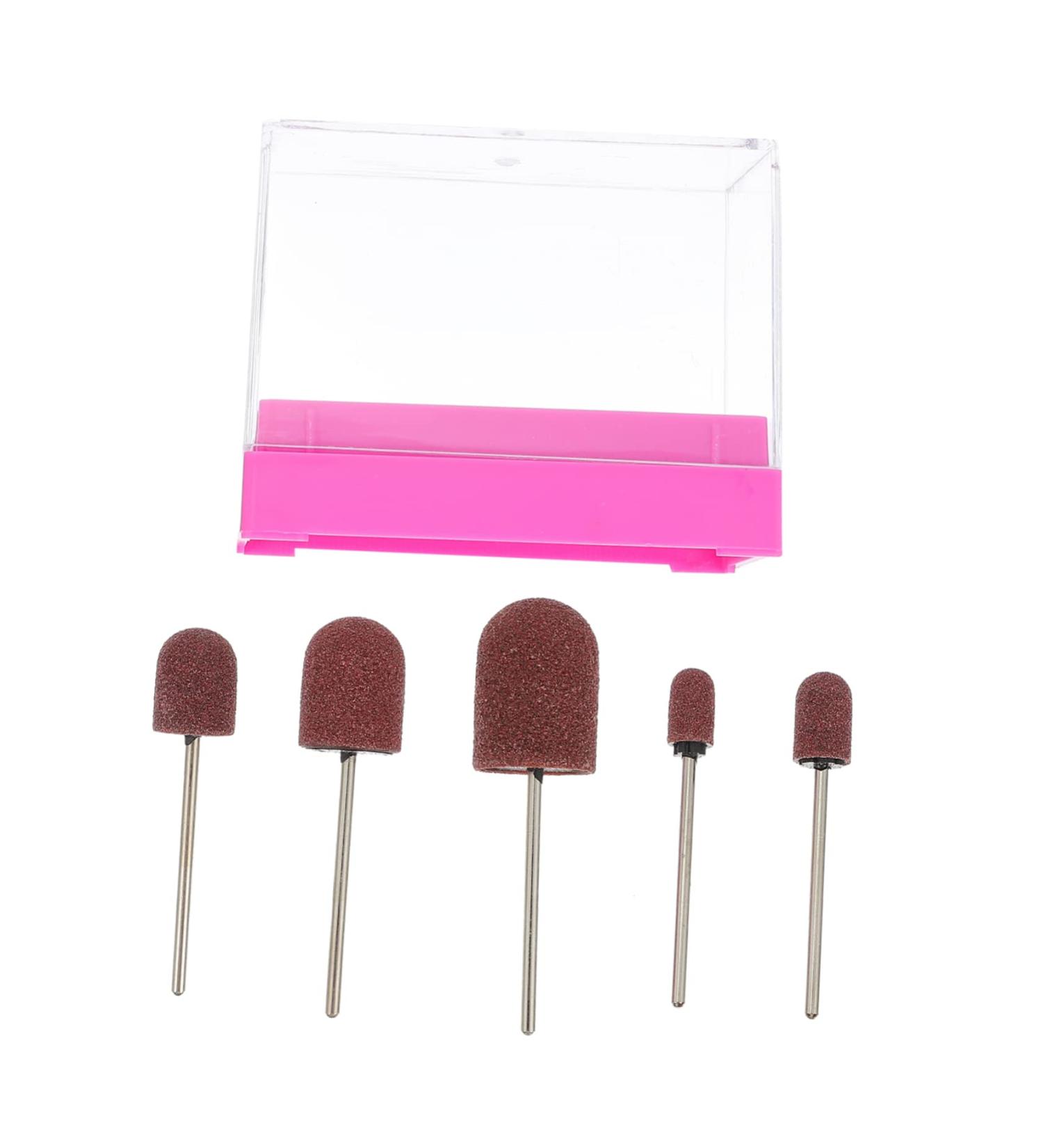 BESPORTBLE 1 Set Nail Sand Ring Cap Nail Bit Nail Art Kit Nails Kit Set Professional Nail Drill Nail Drill Bit Set for Ceramic Nail Drill Bit Nail Salon Storage Box Nail Art Accessory Alloy 8x6cm Rosy - Buy Online on GoSupps.com
