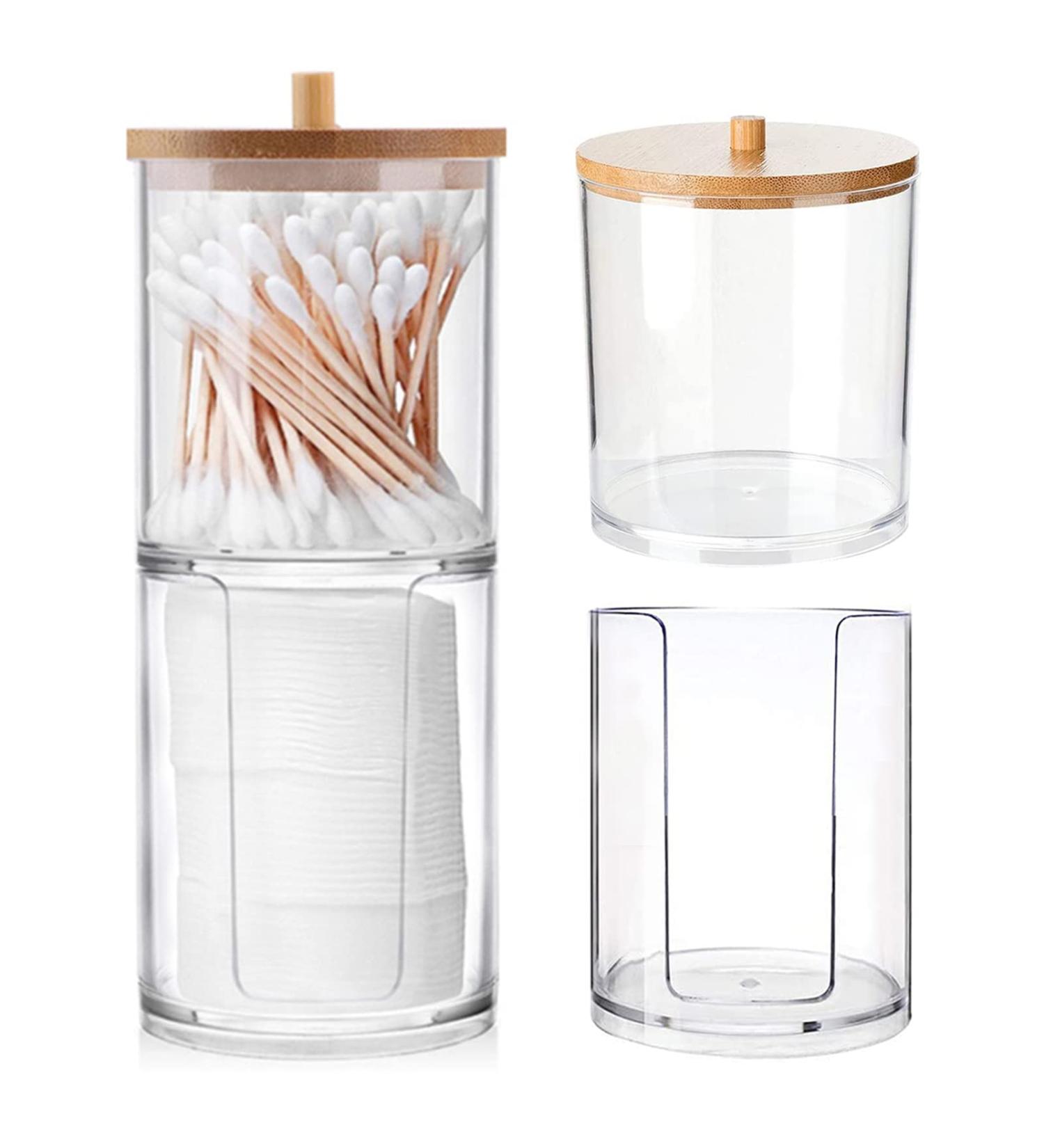Premium Cotton Pads Container Box | Stylish Swab Holder & Storage Solution for Living Room Bedroom & Bathroom - Buy Online on GoSupps.com