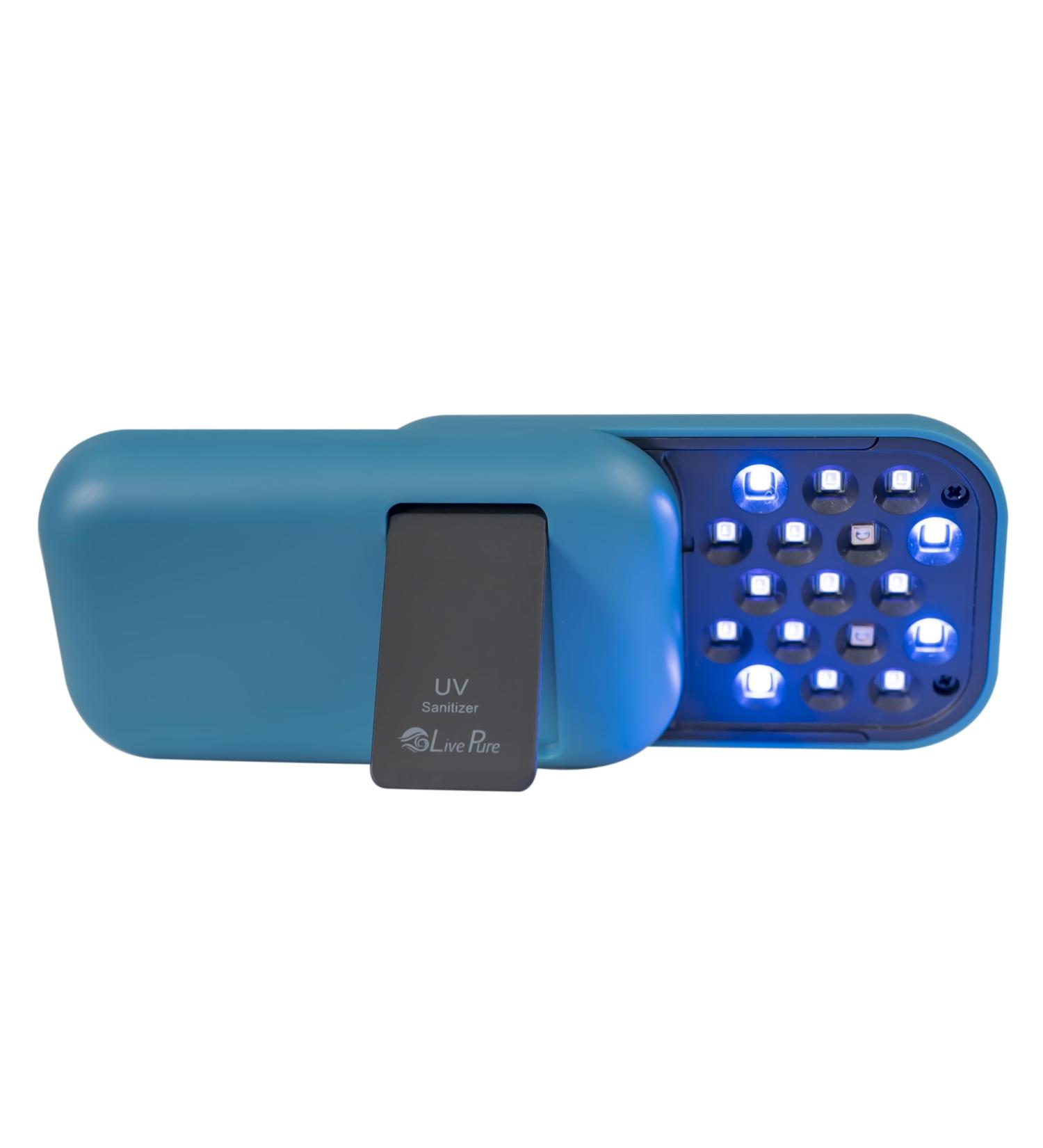 LivePure Handheld UV Light Sanitizer | Portable Disinfecting UV Light for Home Car & More | Teal - Buy Online on GoSupps.com