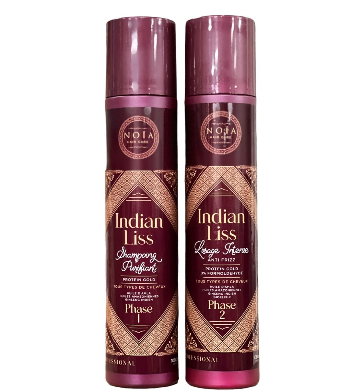 NOIA INDIAN LISS Smoothing Amla Oil/Caviar/Indian Ginseng Protein Gold 2 x 1000 ml - Buy Online on GoSupps.com