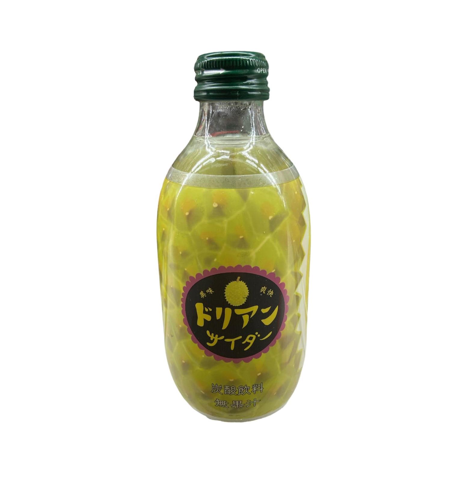 Tomomasu Japanese Soda Durian Cider. Exotic Flavor. Refreshing. Carbonated. Japanese Dessert 10.1 Oz (pack of 8)