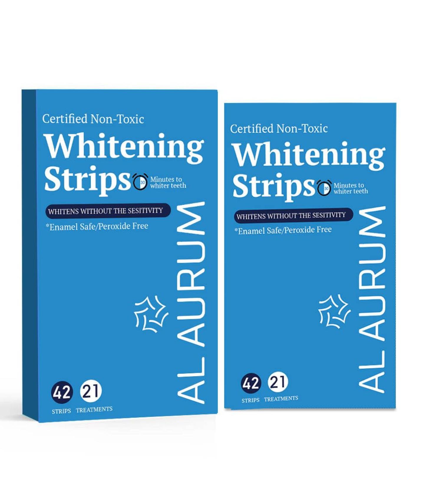 Teeth Whitening Strips - 21 Day Treatment - 42 Dentist-Formulated & Enamel Safe Strips - No Sensitivity - Natural Ingredients - Buy Online on GoSupps.com