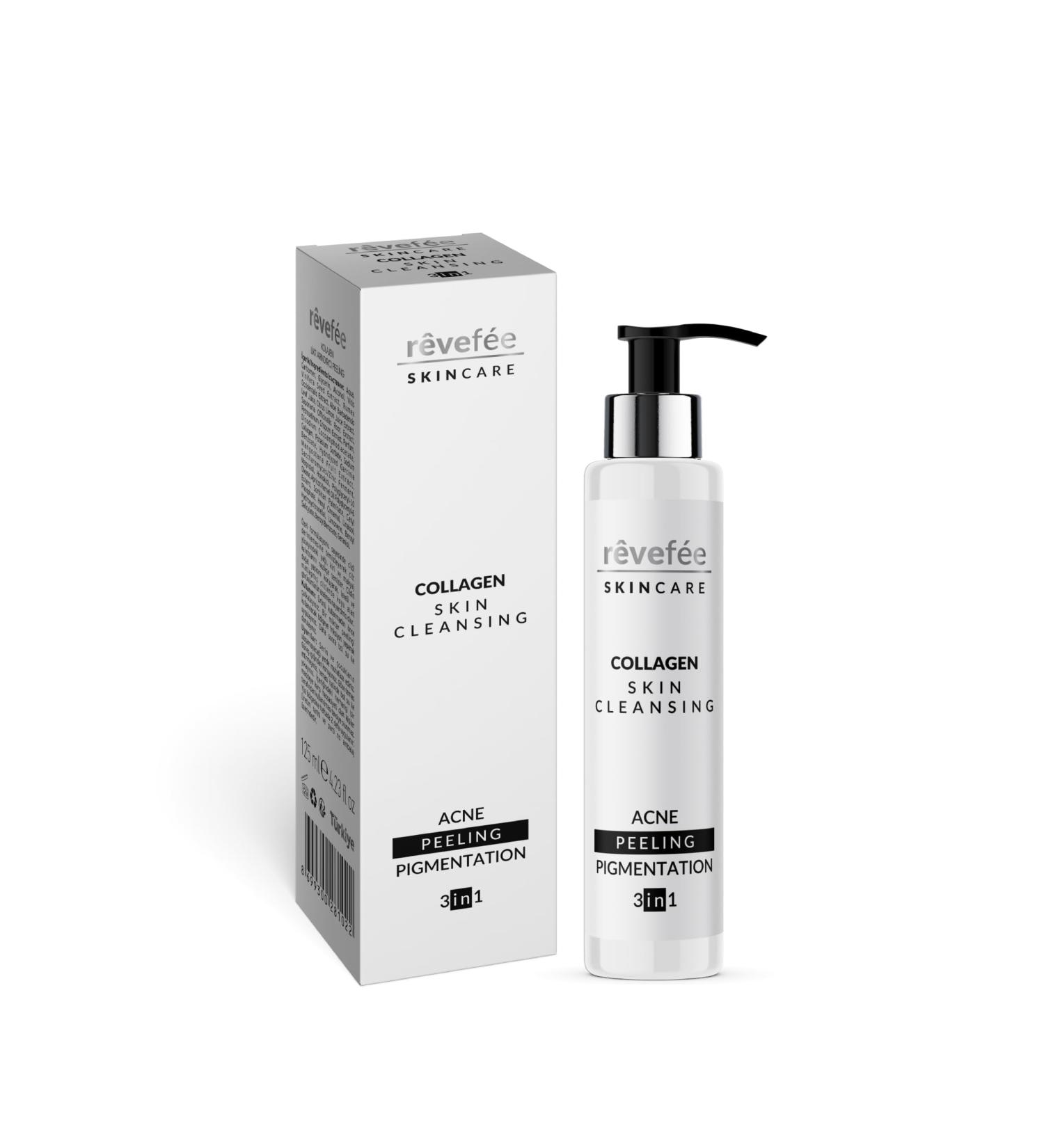 Collagen Face Cleanser - Gentle Acne & Makeup Remover | Natural Renewing & Peeling for Clear Skin - Buy Online on GoSupps.com