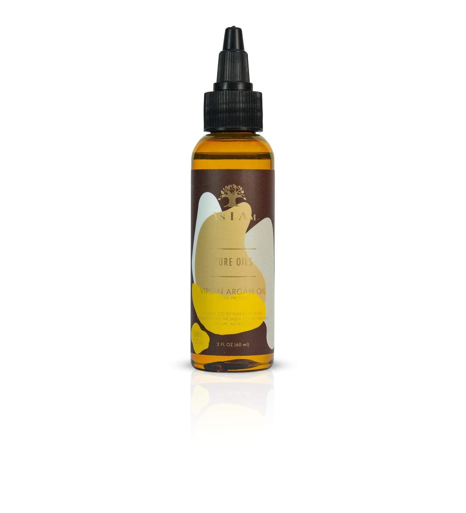 As I Am Virgin Argan Oil 2 fluid ounces - 100% Pure Argania Spinosa Oil - Infused with Tocopherols Fatty Acids and Anti-Oxidants - Hand Picked in Small Moroccan Co-Operatives