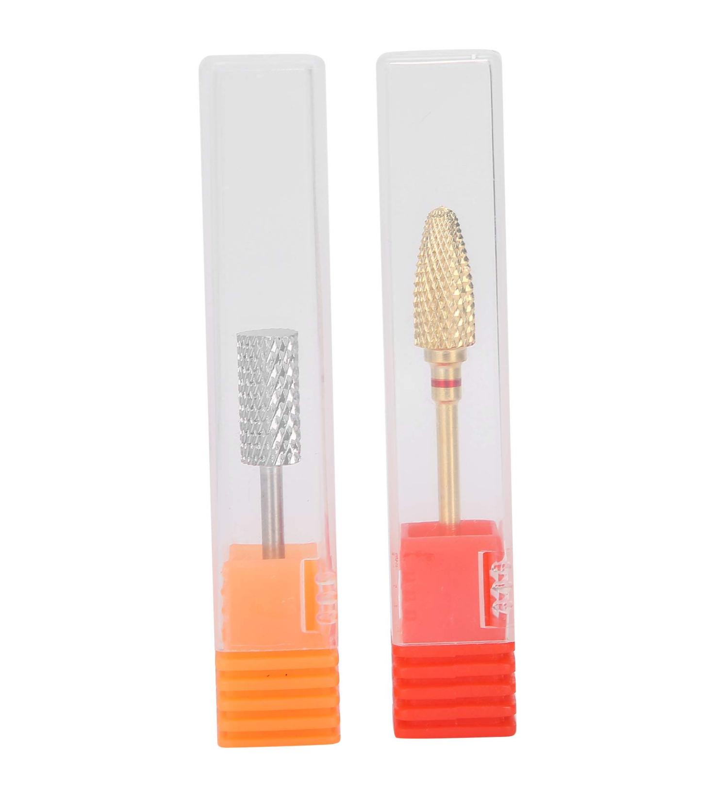 2 Pieces Tungsten Steel Nail Drill Set - 2.35mm Shaft Polishing & Grinding Heads for Dead Skin Removal - International Shipping Available - Buy Online on GoSupps.com