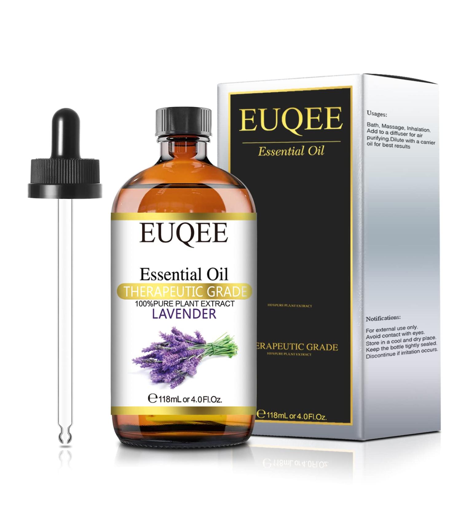 Lavender Essential Oil 118ml - Pure & Natural Aromatherapy Diffuser Oil for Home Relaxation - Buy Online on GoSupps.com