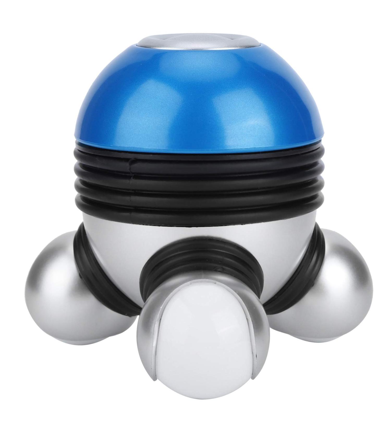 Portable Mini Neck & Body Massage Device - Vibration Massager with LED Light for Relaxation - Perfect for Home Use - Ideal for Head Neck Legs & Back (Blue) - Buy Online on GoSupps.com