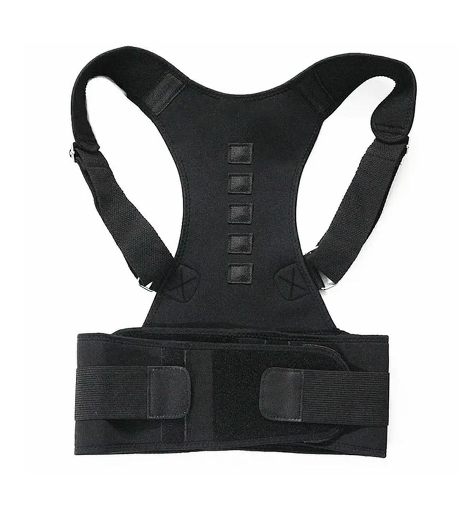 Therapy Back Posture Corrector With Adjustable Shoulder Support For Sitting Posture Correction Breathable And Shaping Black XXL - Buy Online on GoSupps.com