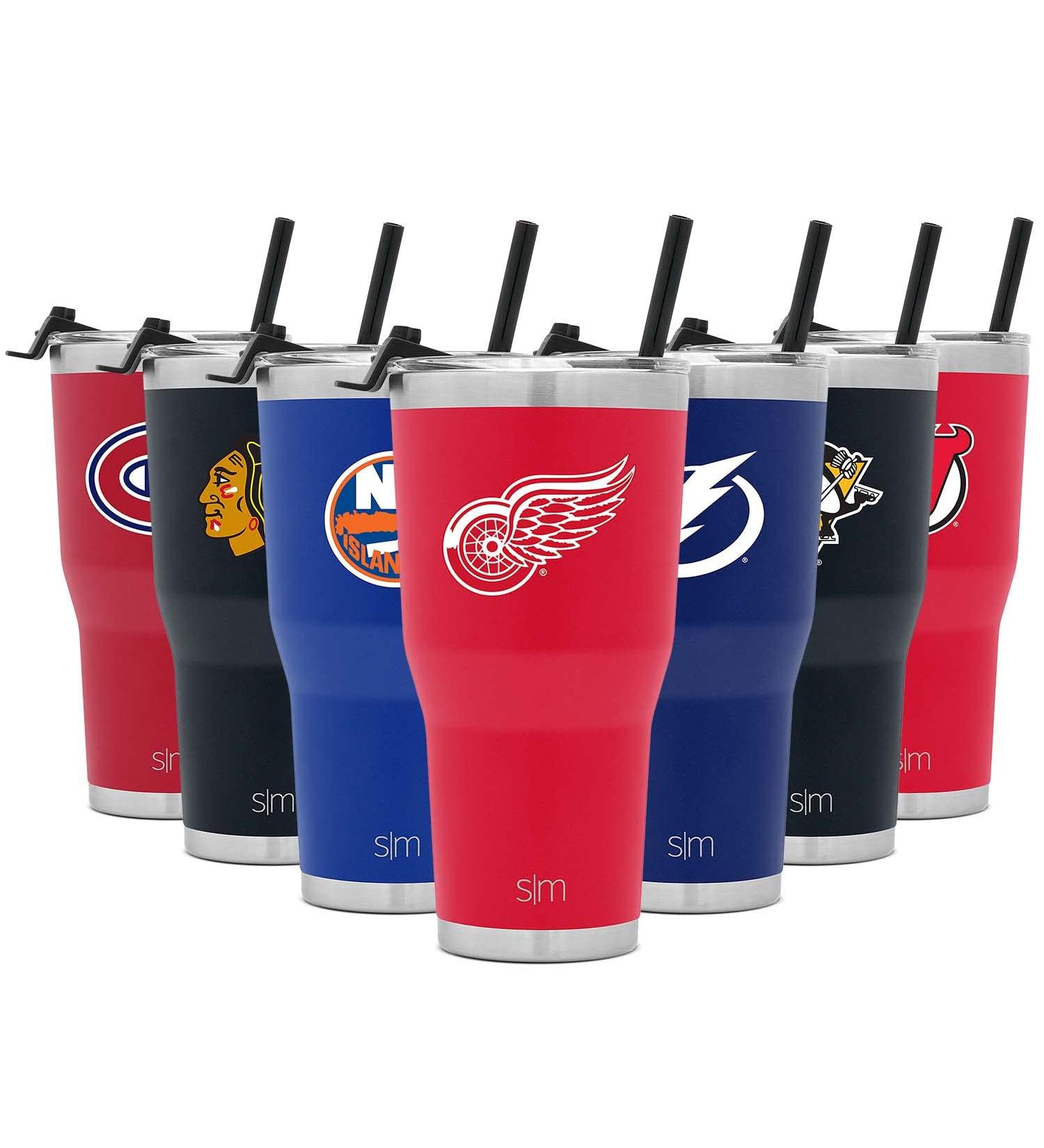 Simple Modern Officially Licensed Tumbler Insulated Travel Mug Cup with Flip Lid and Straw Detroit Red Wings - Buy Online on GoSupps.com