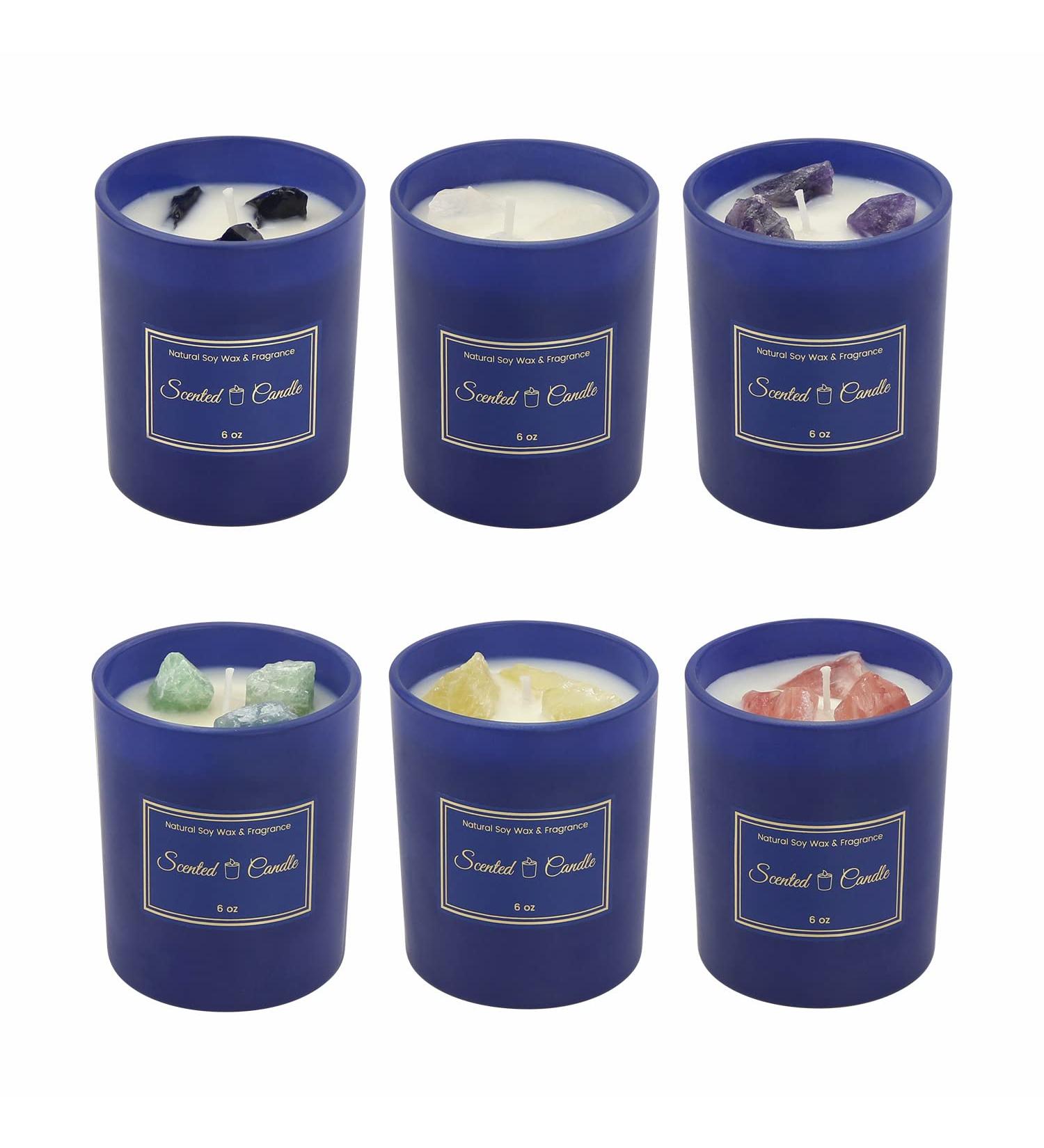 Wood & Vanilla Scented Candles for Men | Pink Crystal Soy Candle for Home | Perfect Holiday & Birthday Gift | Candle Warmer & Wood Wicked Option - Buy Online on GoSupps.com
