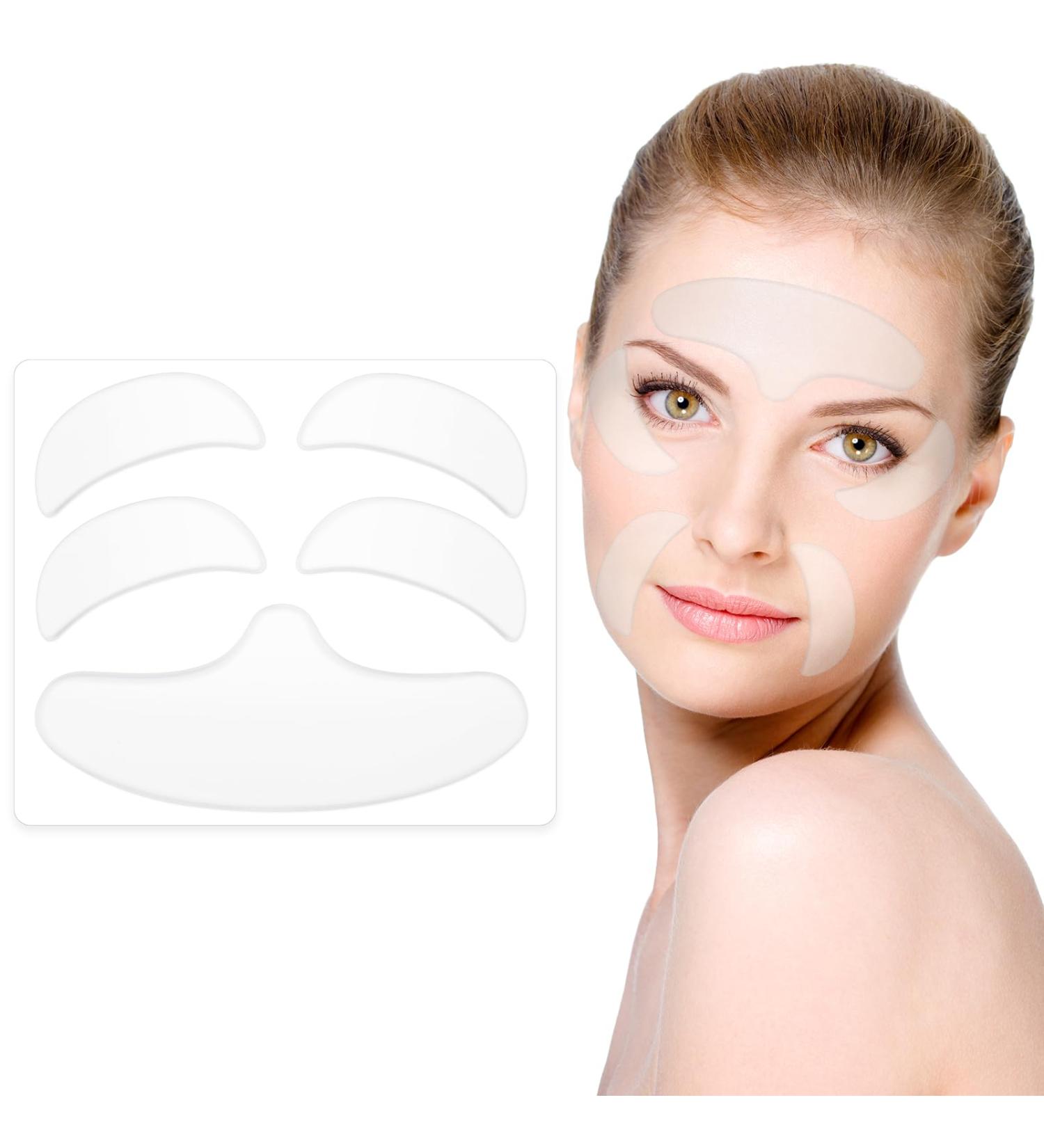 Forehead Wrinkle Patches 5Pc Silicone Frown Facial Patches Reusable Forehead Wrinkles Treatment Silicone Face Patches Smooth Eye Mouth Forehead Wrinkles Anti-Ageing Wrinkl Treatment for Women - Buy Online on GoSupps.com