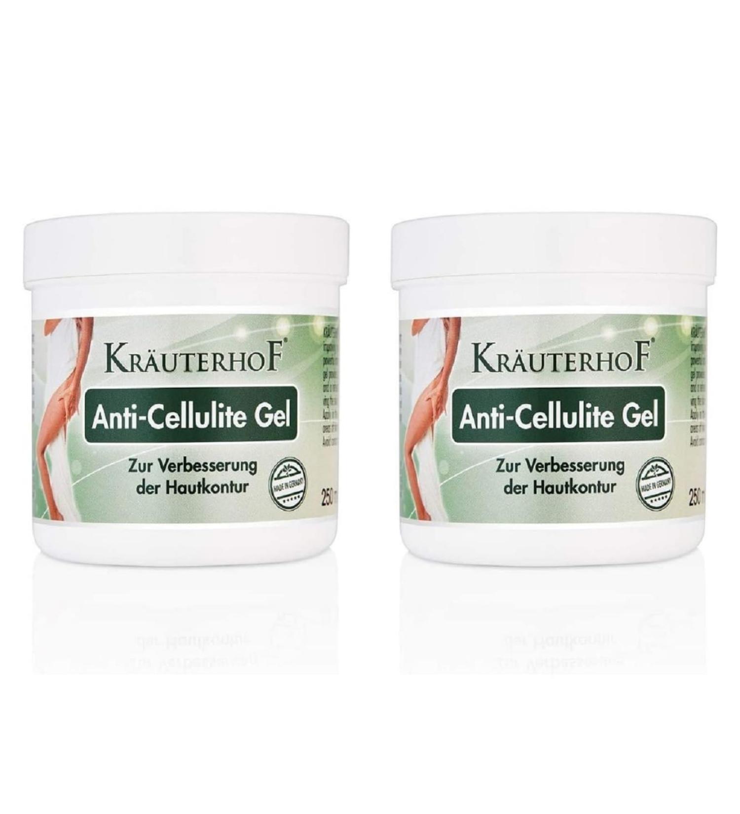 KRETERHOF Anti Cellulite Gel Duo Set (2x250ml) - High-Dose Caffeine Carnitine Skin Tightening & Refreshing Fragrance - Effective Anti-Cellulite Treatment - Buy Online on GoSupps.com