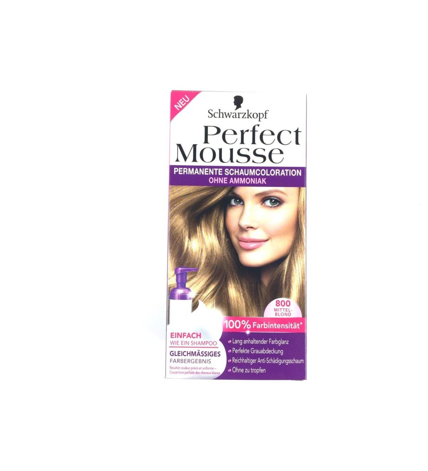 Buy PERFECT Mousse Permanent Medium Blonde 93ml - International Shipping Available | Best Hair Color for Vibrant Results - Buy Online on GoSupps.com