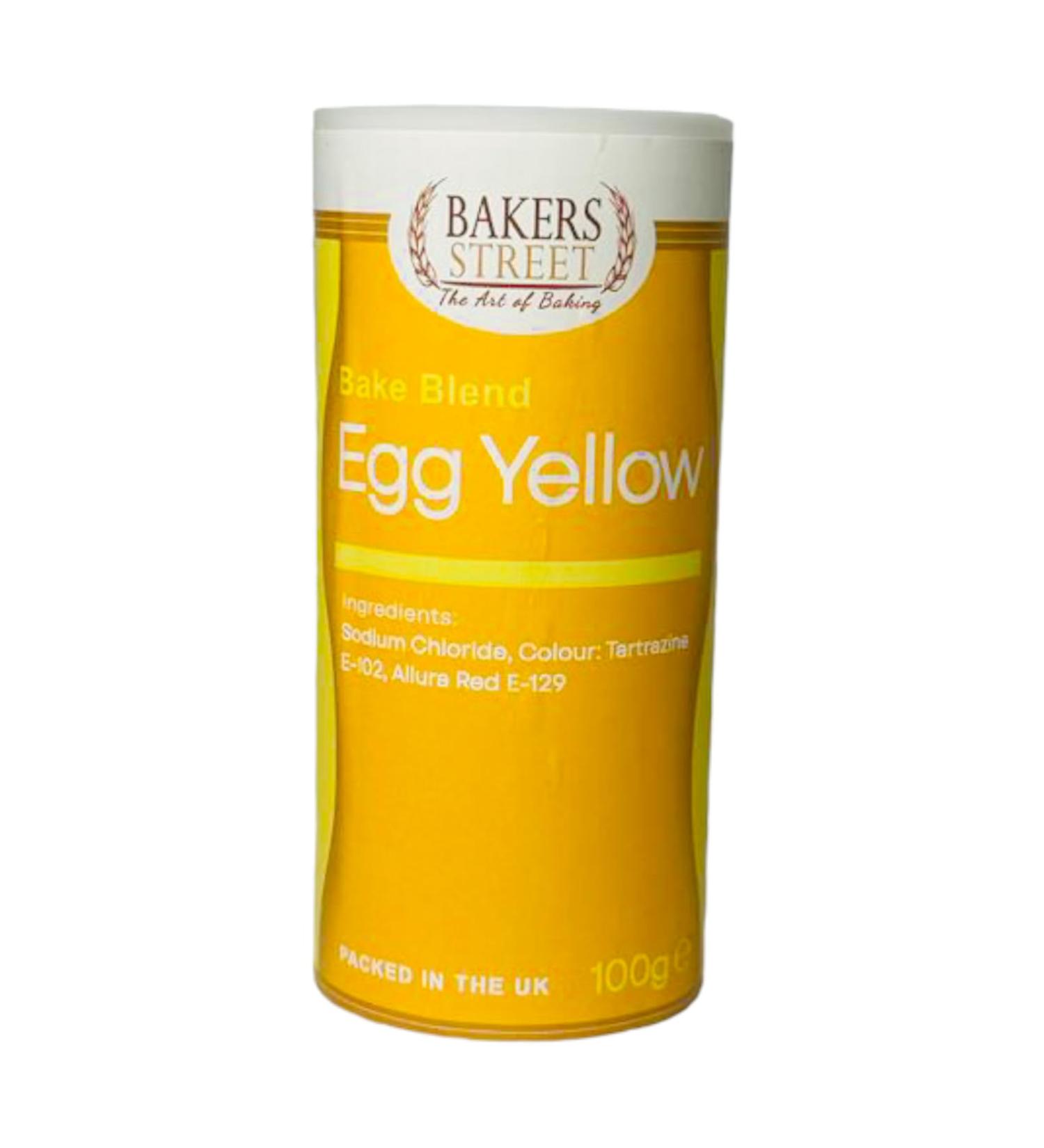 Bakers Street | Egg Yellow Food Colour Powder 100g | Use on Cake Surfaces Decorations or Colour Sugarpaste Fondant Icing Chocolate Buttercream Royal Icing Macarons and More - Buy Online on GoSupps.com