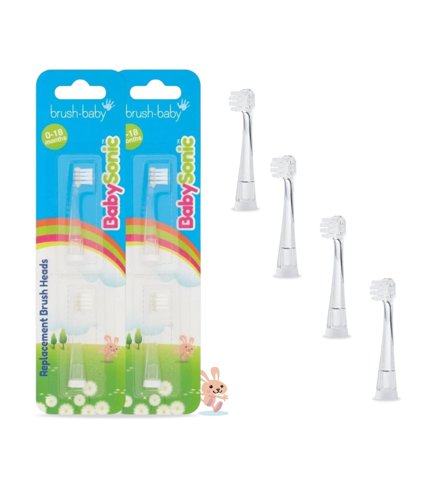 brush-baby BabySonic brush heads for 0-18 months 4 pieces