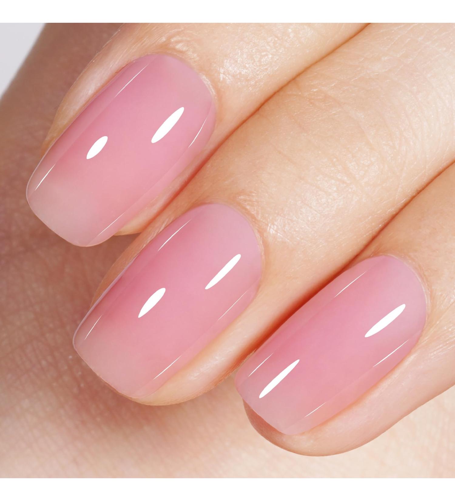 AILLSA Pink Gel Nail Polish - Nude Gel Polish Sheer Pink Jelly Gel Nail Polish Soak Off U V Gel Nail Polish Neutral Nail Polish Gel for Nail Art French Manicure at Home Day Gifts 0.51 Fl Oz GB49 A33sheer Pink - Buy Online on GoSupps.com