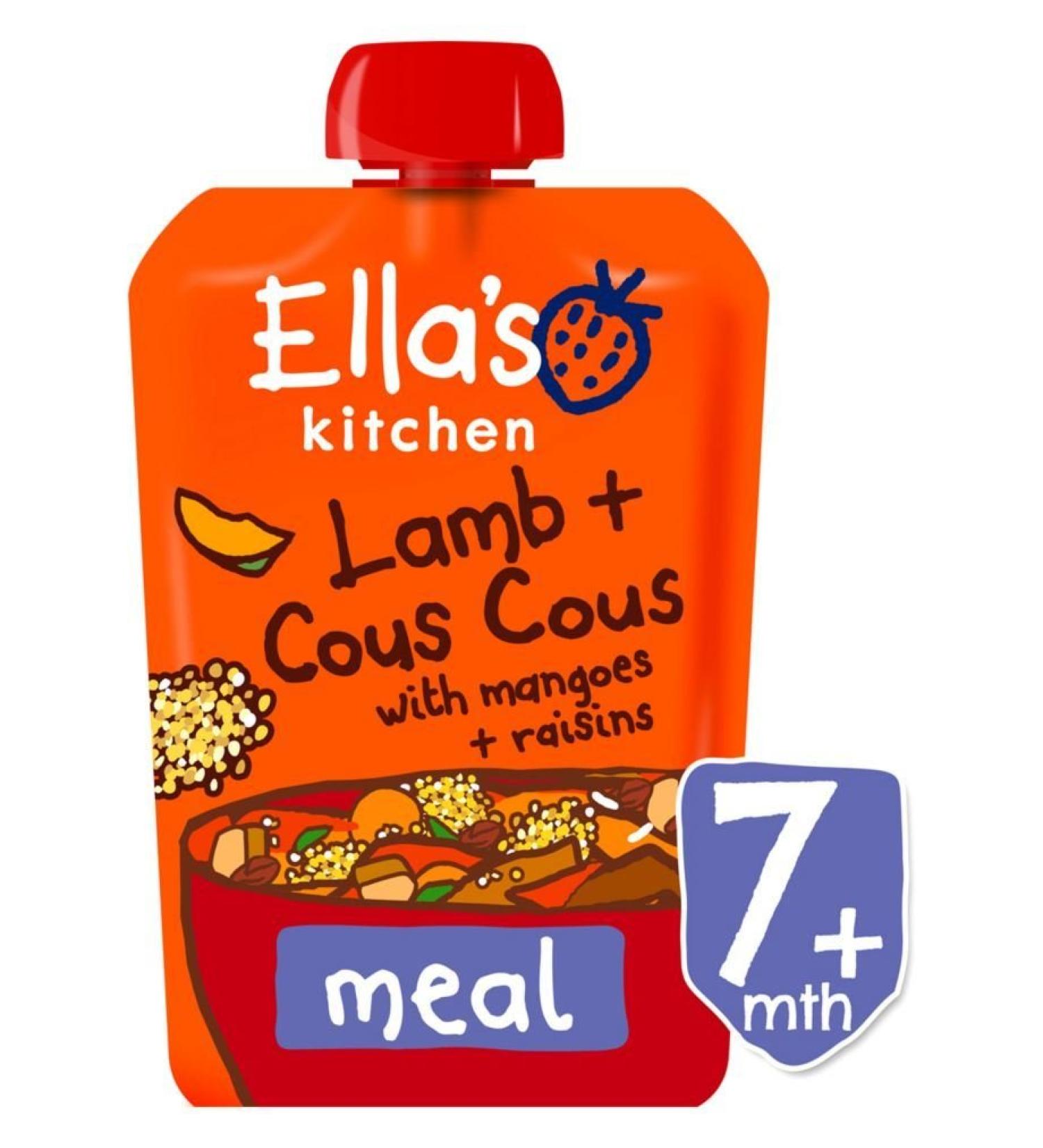 Ella's Kitchen Zingy Lamb + Cous Cous with Mangoes + Raisins from 7 Months 130g
