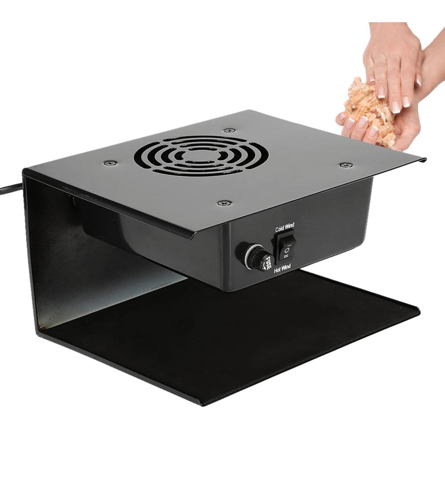 Professional Nail Dryer 300W - Rapid Drying Gel Polish & Nail Art Tool for Hands & Feet - Hot & Cold Wind Manicure/Pedicure - EU Plug - Buy Online on GoSupps.com