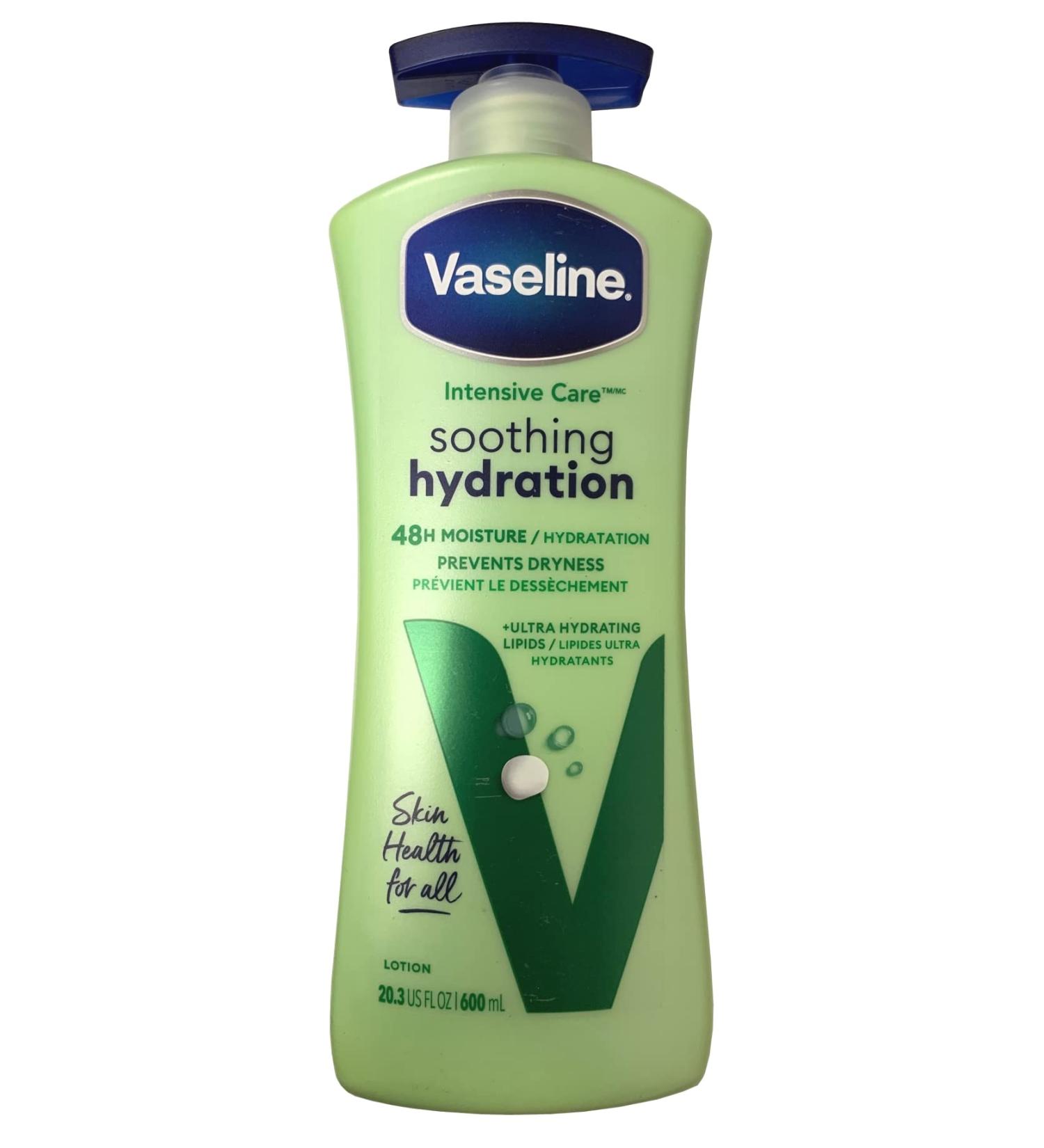 Vaseline Intensive Care With Aloe Soothe For Dry Skin Non Greasy Body Lotion 600 ML