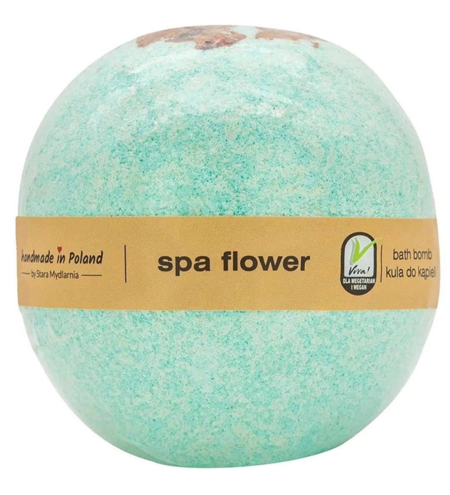 BRAVO ALFRED Foaming Bath Ball Made Poland Stara Mydlarnia 200g - Bath Bomb for Moisturising Dry Skin Perfect for Foaming Bath & Spa (Spa Flower 200g (Pack of 1))