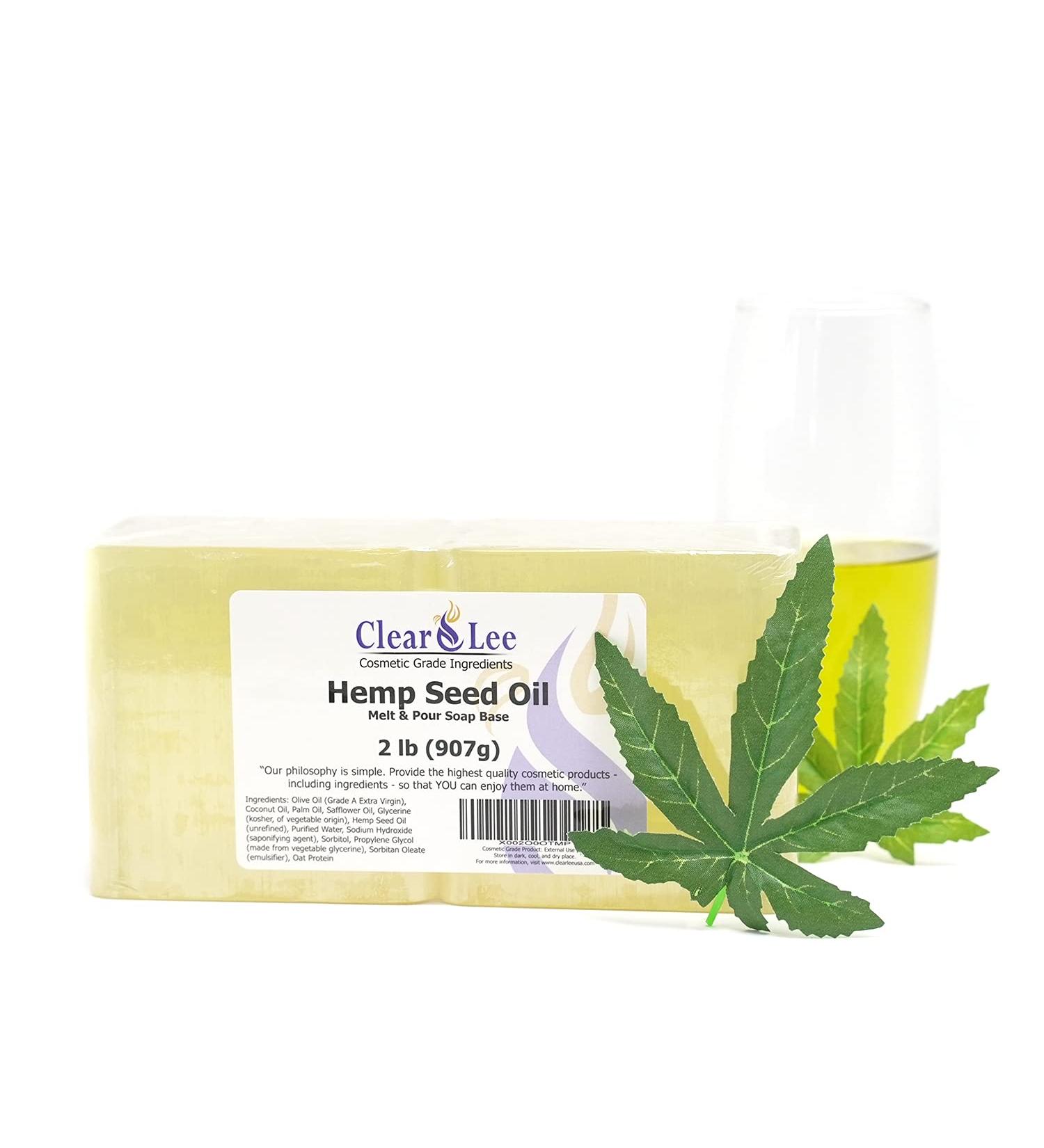 Hemp Seed Oil Melt and Pour Soap Base - 2lb Natural Cosmetic Grade Bar for DIY Skincare - Buy Online on GoSupps.com