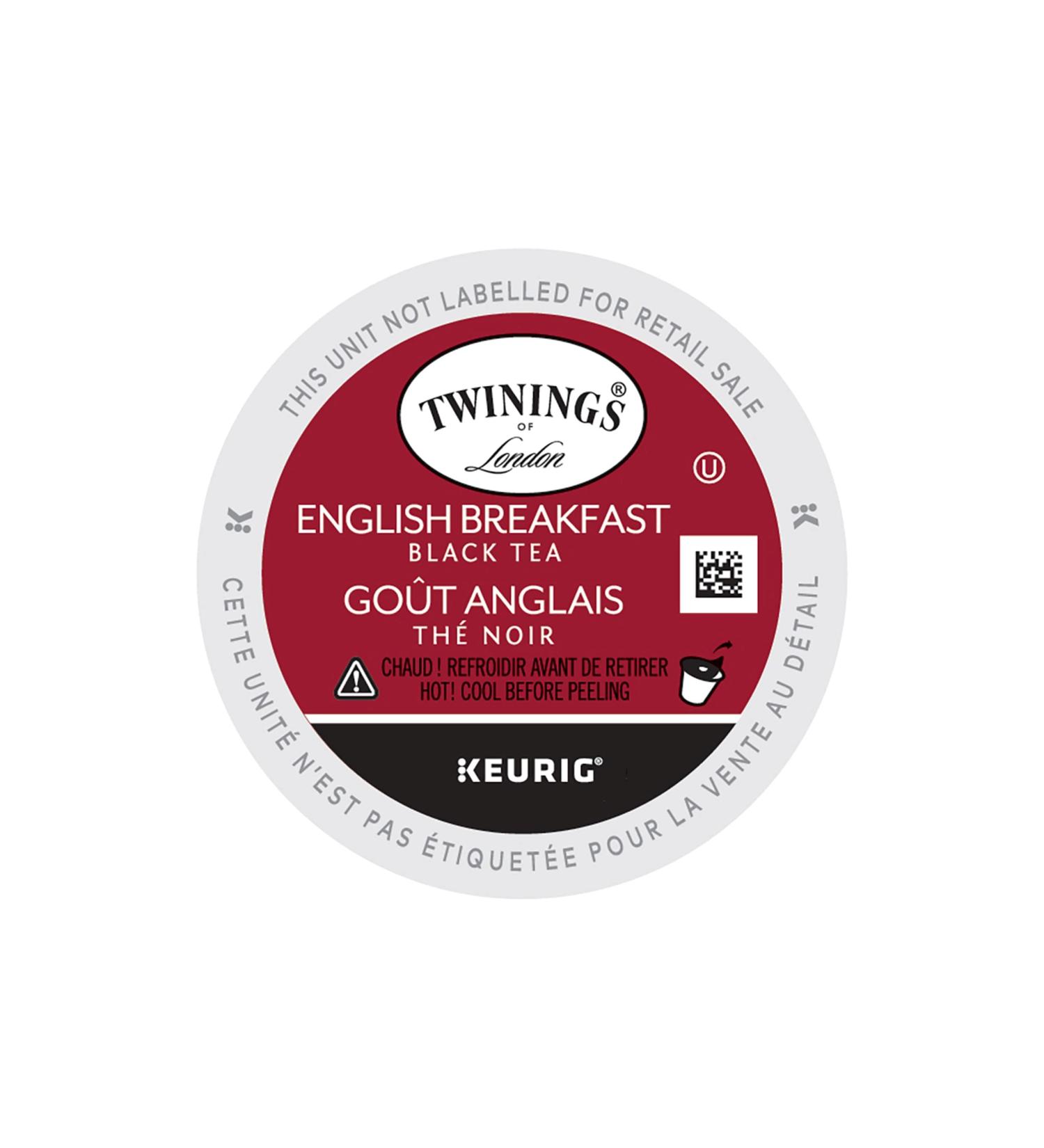 Twinings English Breakfast Tea K-Cups for Keurig | Caffeinated Smooth Flavourful Robust | 12 Count (Pack of 6) | Enjoy Hot or Iced English Breakfast 12 Count (Pack of 6) - Buy Online on GoSupps.com