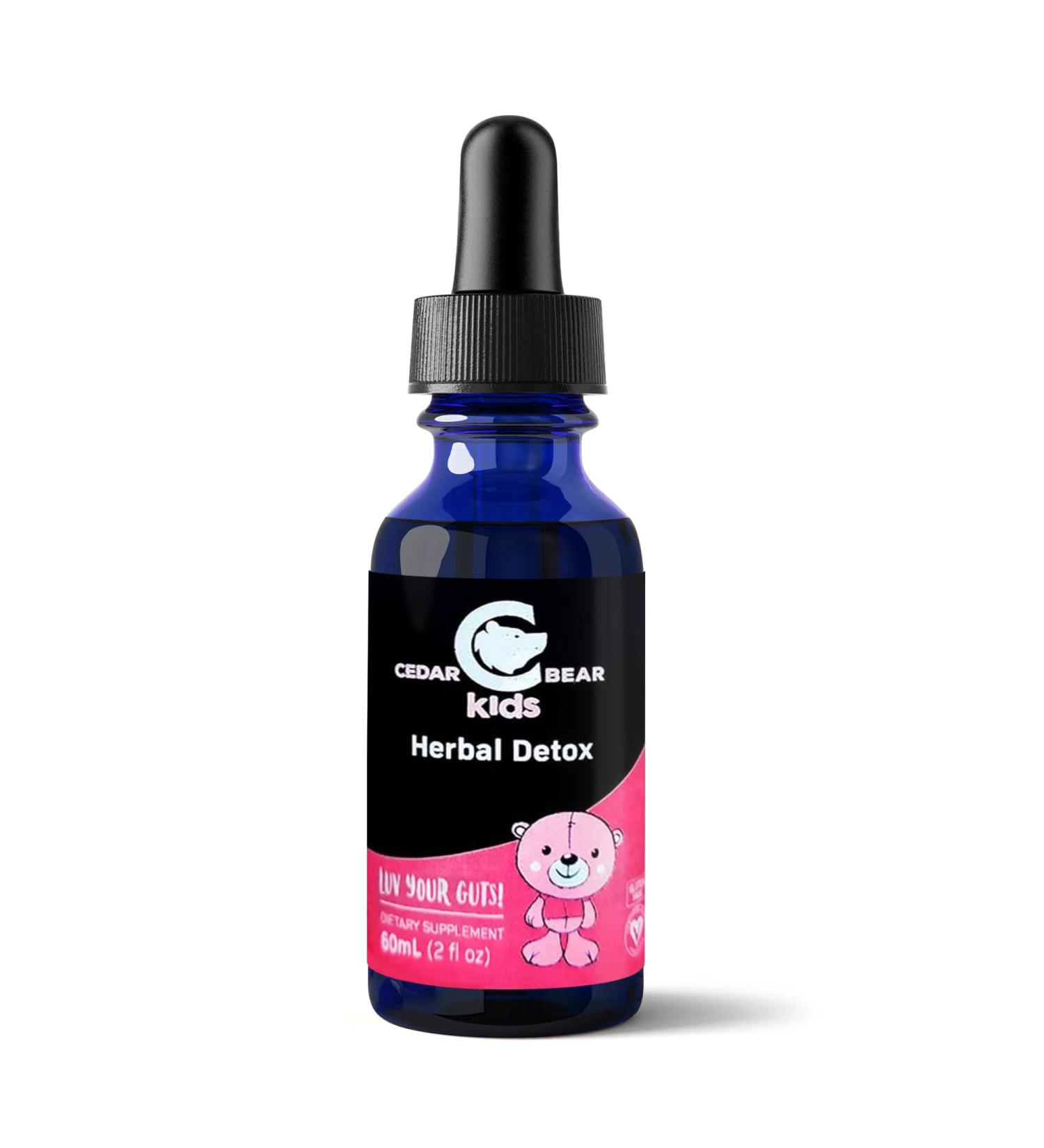 Cedar Bear Herbal Detox for Kids is a Liquid Herbal Supplement That Helps The Immune System & Protects Organs That are Often affected 2 fl oz / 60 ml 2 Fl Oz (Pack of 1) - Buy Online on GoSupps.com