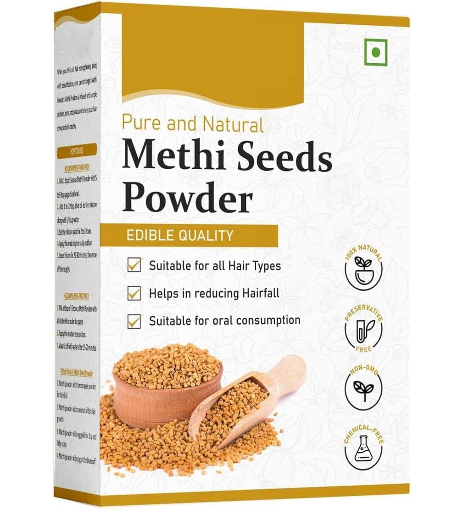 Poudre de graines de m thi 100 % pour la croissance des cheveux - 200 g | Poudre de fenugrec | 100 % pure et naturelle | Id al pour les soins capillaires la croissance des cheveux les soins de la