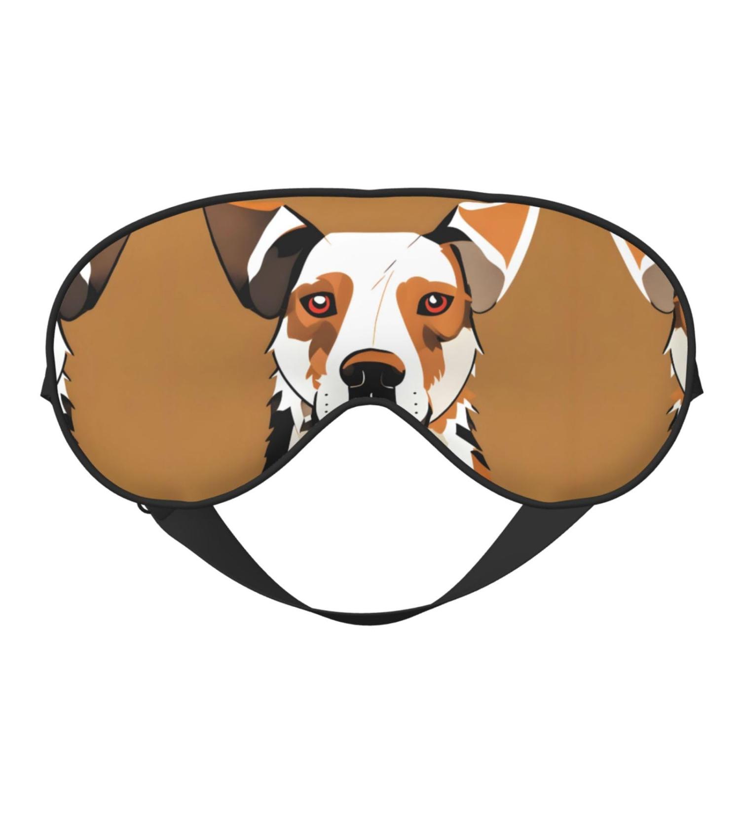 Cute Animal Farm Dog Print Double-Sided Eye Mask Soft and Light Blocking for Enhancing Sleep Quality - Buy Online on GoSupps.com