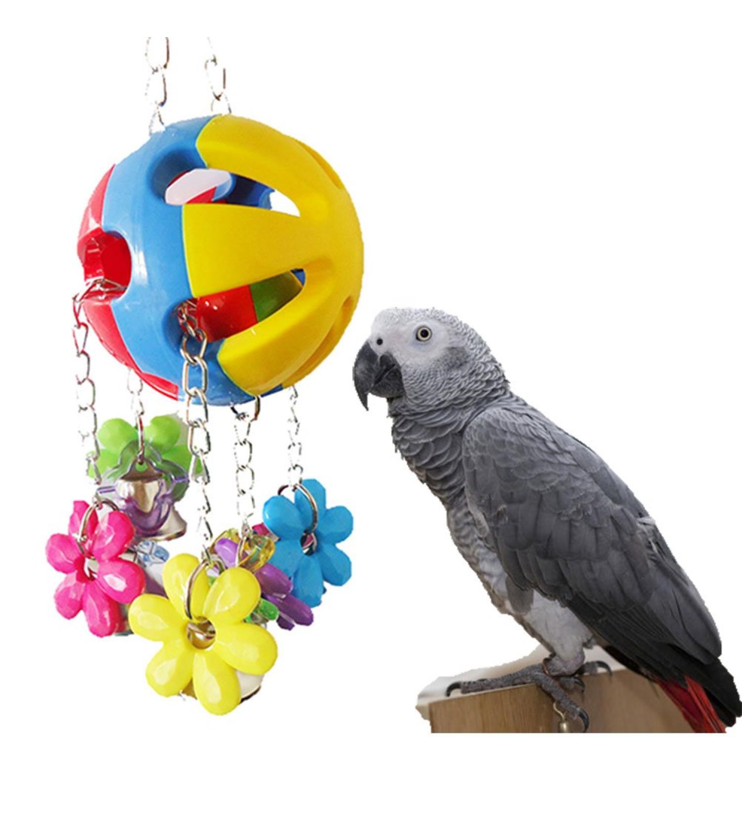 Keersi Parrot Chew Toy Ball for Pet Parrot Budgie Parakeet Cockatiel Conure Lovebird Finch Canary Cockatoo African Grey Macaw Eclectus Amazon Cage Accessories - Buy Online on GoSupps.com