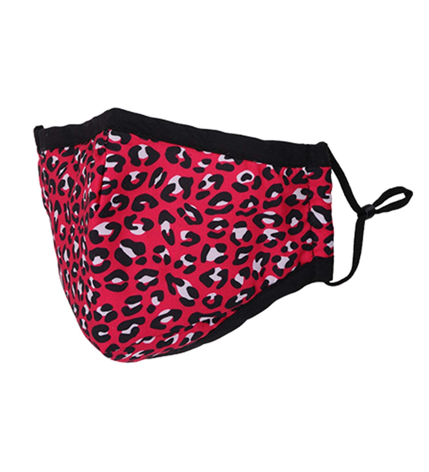 Washable Reusable 3 Layer Cotton Face mask Face Covering Bandana Face Mask Breathable Fashion Face Mask for Protection Against Pollution Hot Pink 2pcs - Buy Online on GoSupps.com