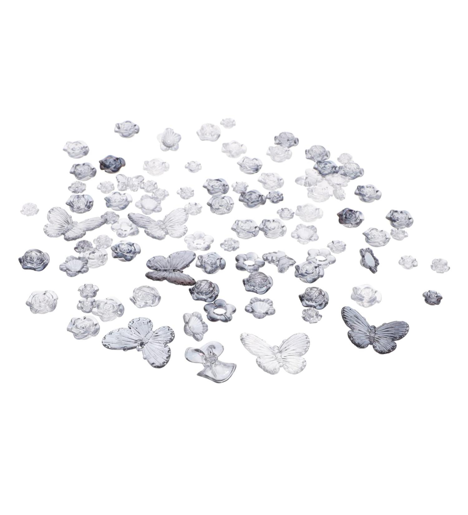 Anneome 1 Hair Decoration Accessories Beads Diy Crafts Charm Braclets Loose Bead Charm Necklace Gradient Dark Grey 0.3X3X4 - Buy Online on GoSupps.com