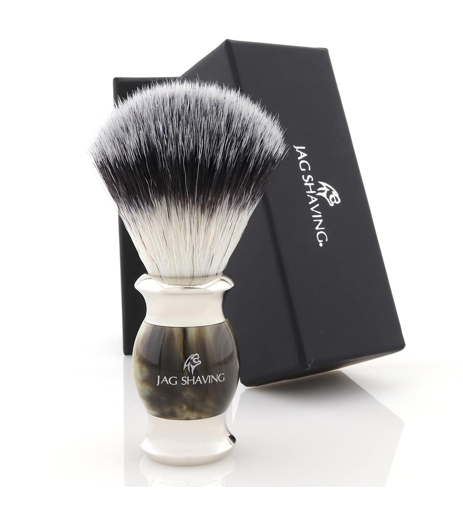 Jag Shaving Jags Lee Razor Brush - Elegant Wooden Handle Synthetic Silver Tip Perfect for Your Shaving Routine | International Shipping Available - Buy Online on GoSupps.com