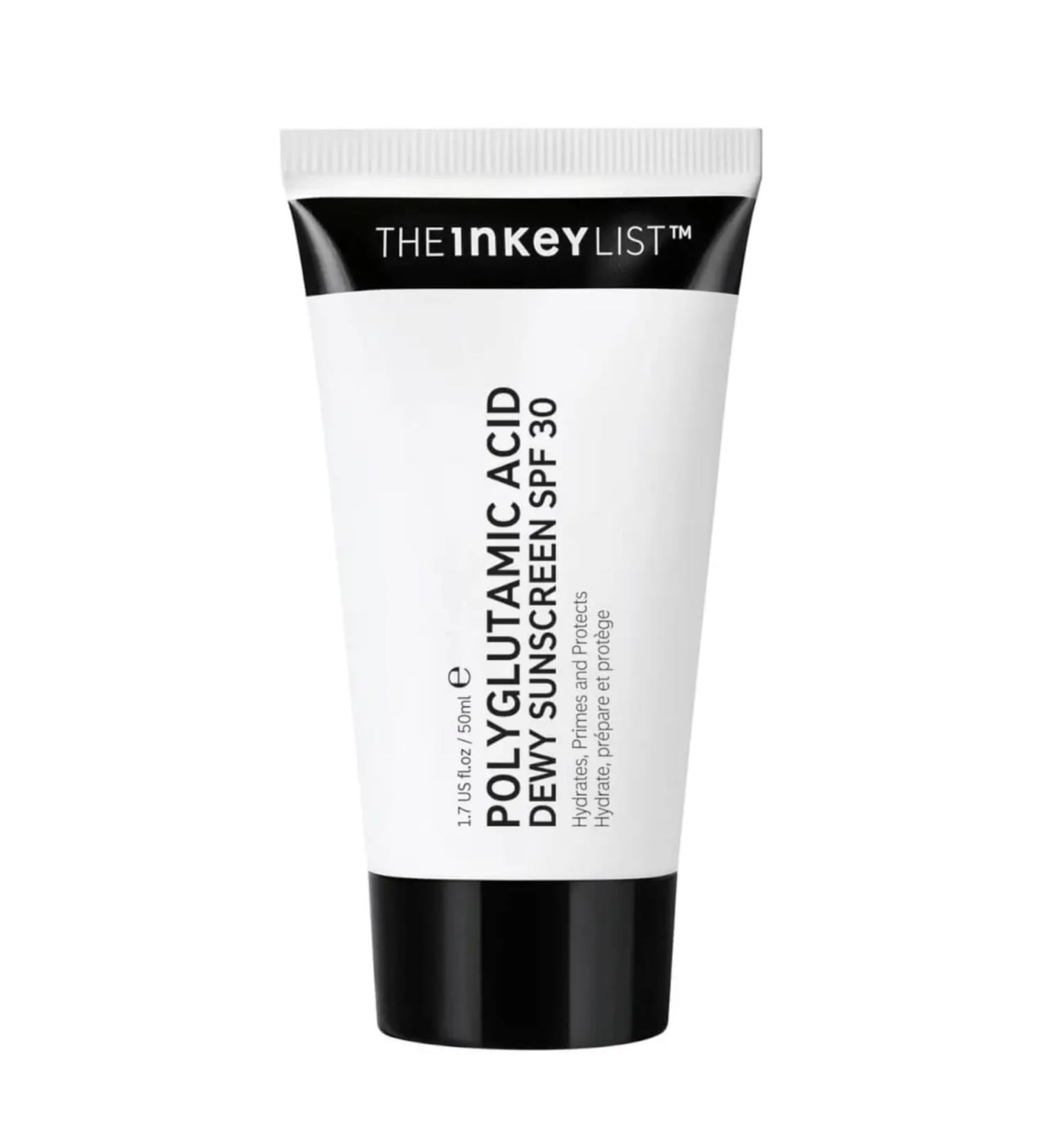 INKEY List Polyglutamic Acid Dewy Sunscreen SPF30 50ml: Hydrating Protection - Buy Online on GoSupps.com