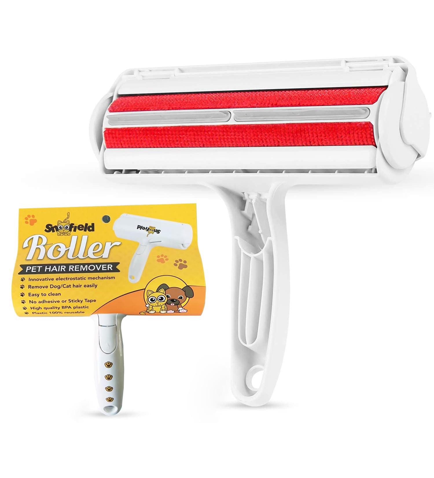 Snoofield Animal Hair Remover | Reusable Lint Roller for Dogs & Cats | Portable Fur Catcher for Furniture Couch Carpet & Clothing - Buy Online on GoSupps.com