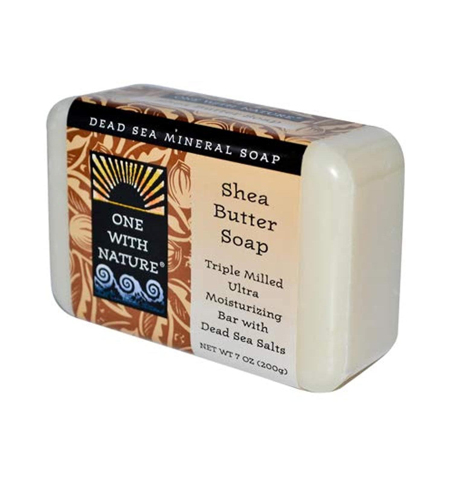 Buy One With Nature Shea Butter Soap Bar - Nourishing Natural Skincare | International Shipping Available - Buy Online on GoSupps.com