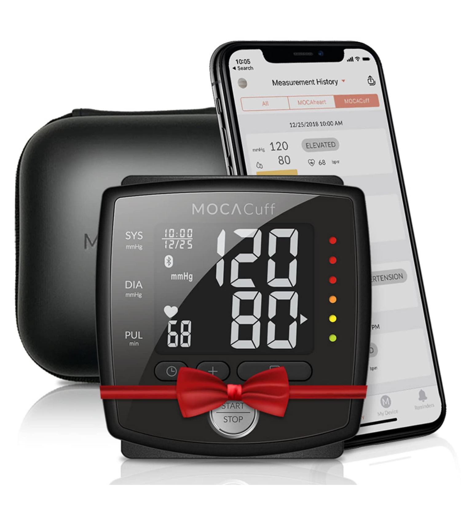 MOCACuff Bluetooth Blood Pressure Monitor - Fully Automatic Wrist Monitor with App, Portable & Accurate - White - Buy Online on GoSupps.com